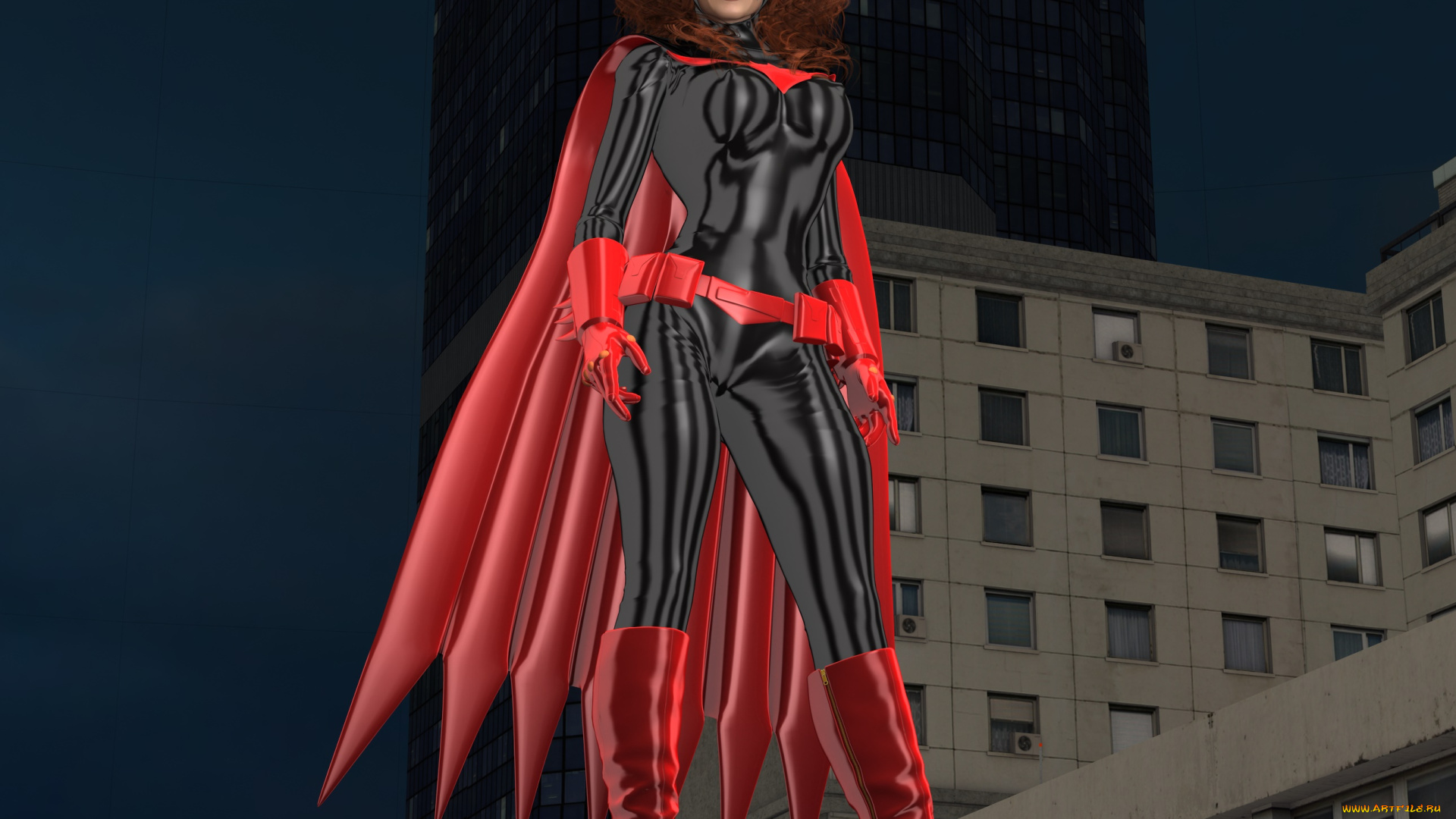 3д, графика, фантазия, , fantasy, взгляд, фон, супермен, девушка