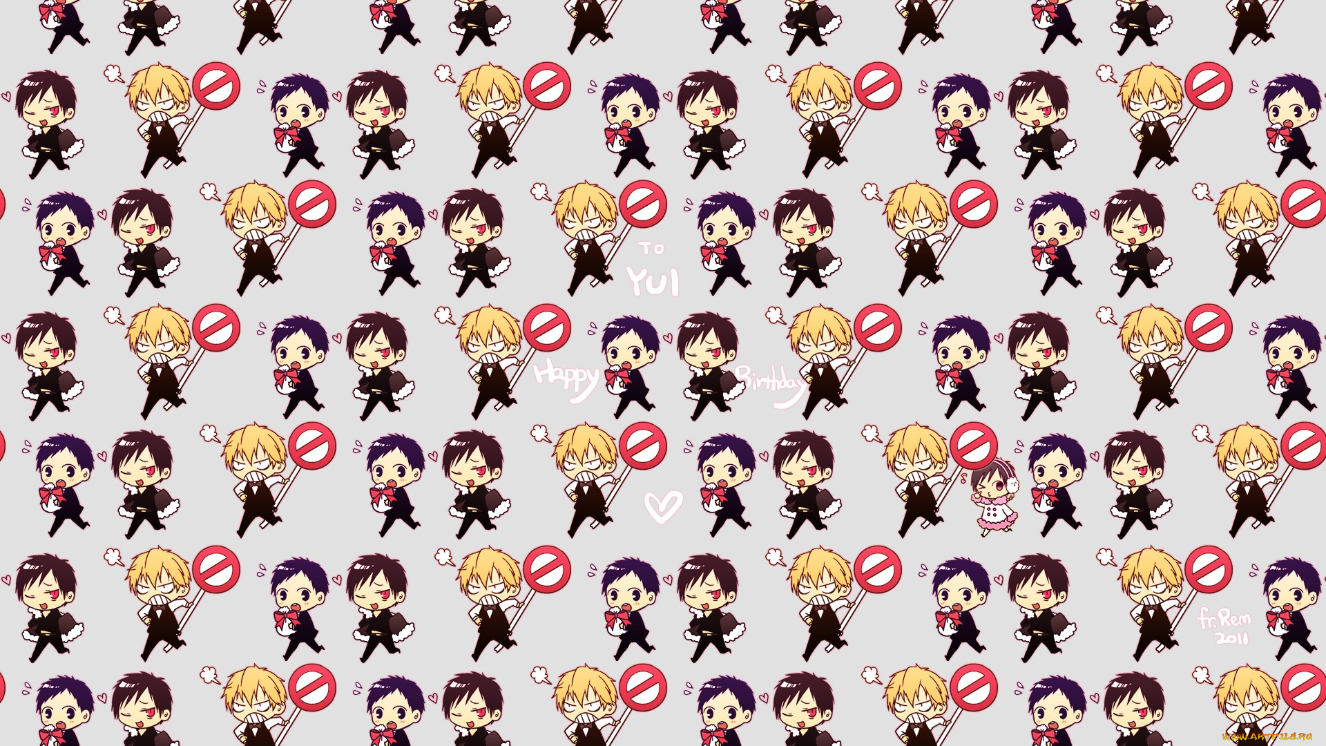 аниме, durarara, изая, орихара, малыши, шизуо, хейваджима