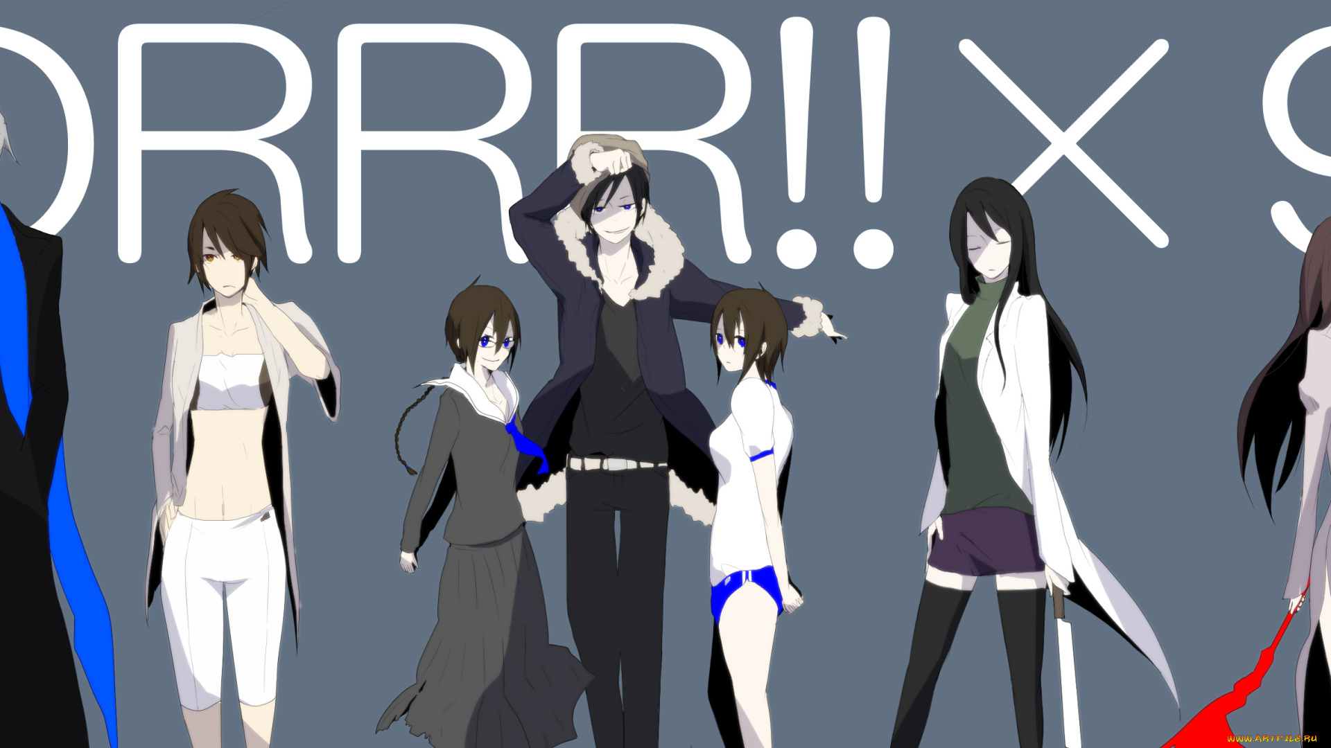 аниме, durarara, персонажи, арт, дюрара