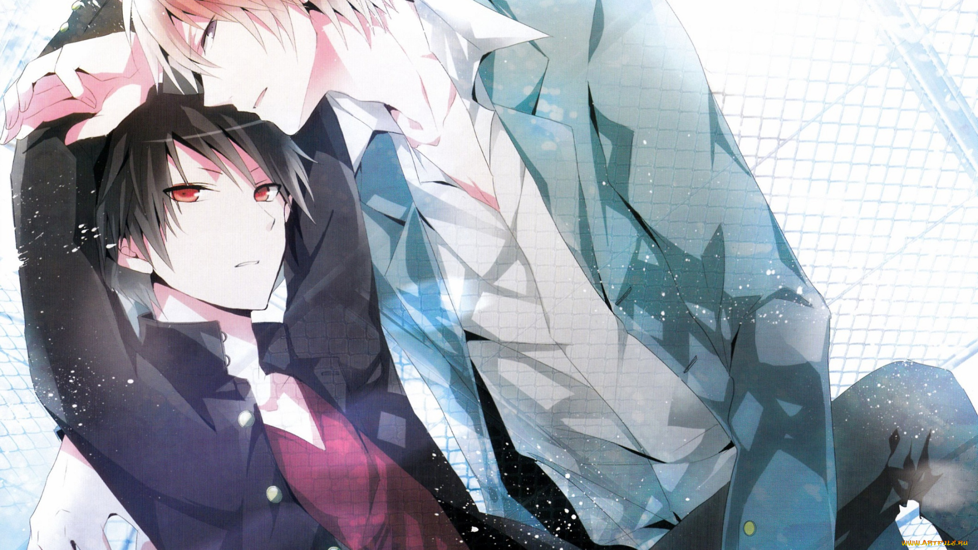 аниме, durarara, шизуо, изая, арт, парни