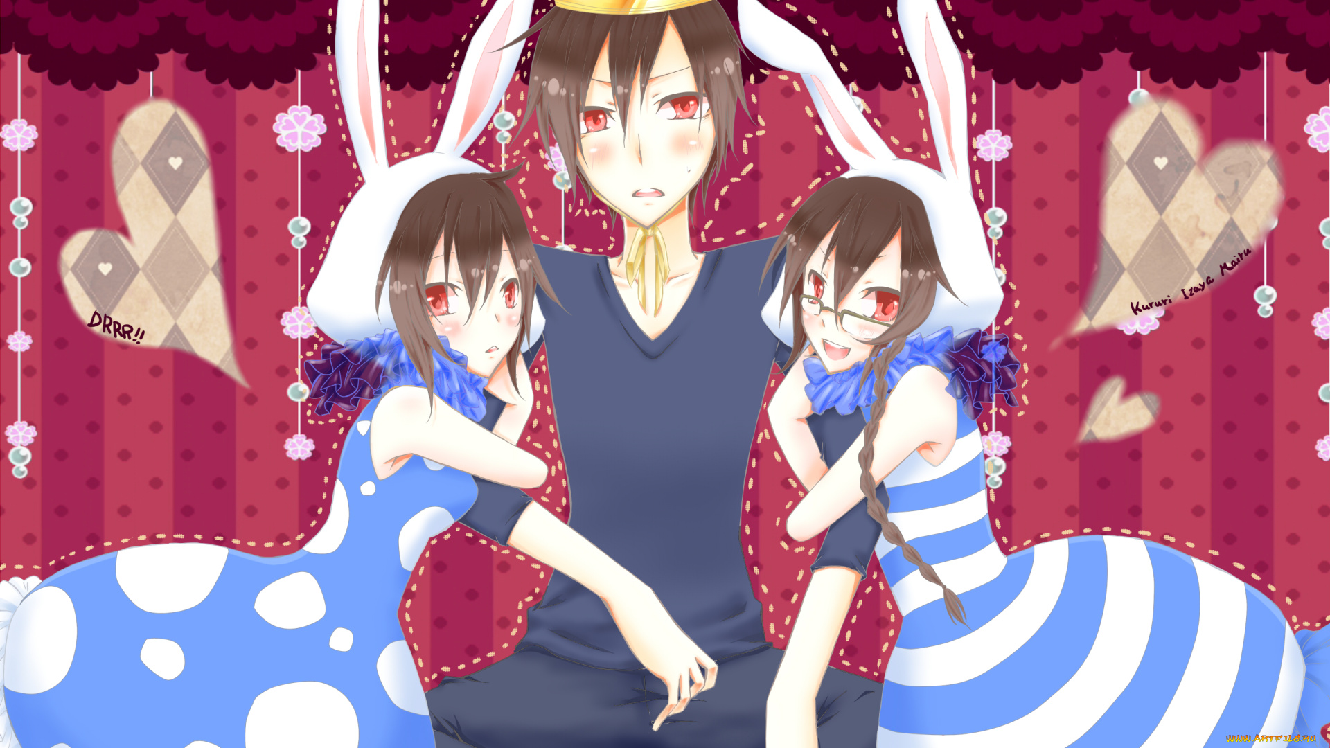 аниме, durarara, сёстры, изая, орихара, девушки