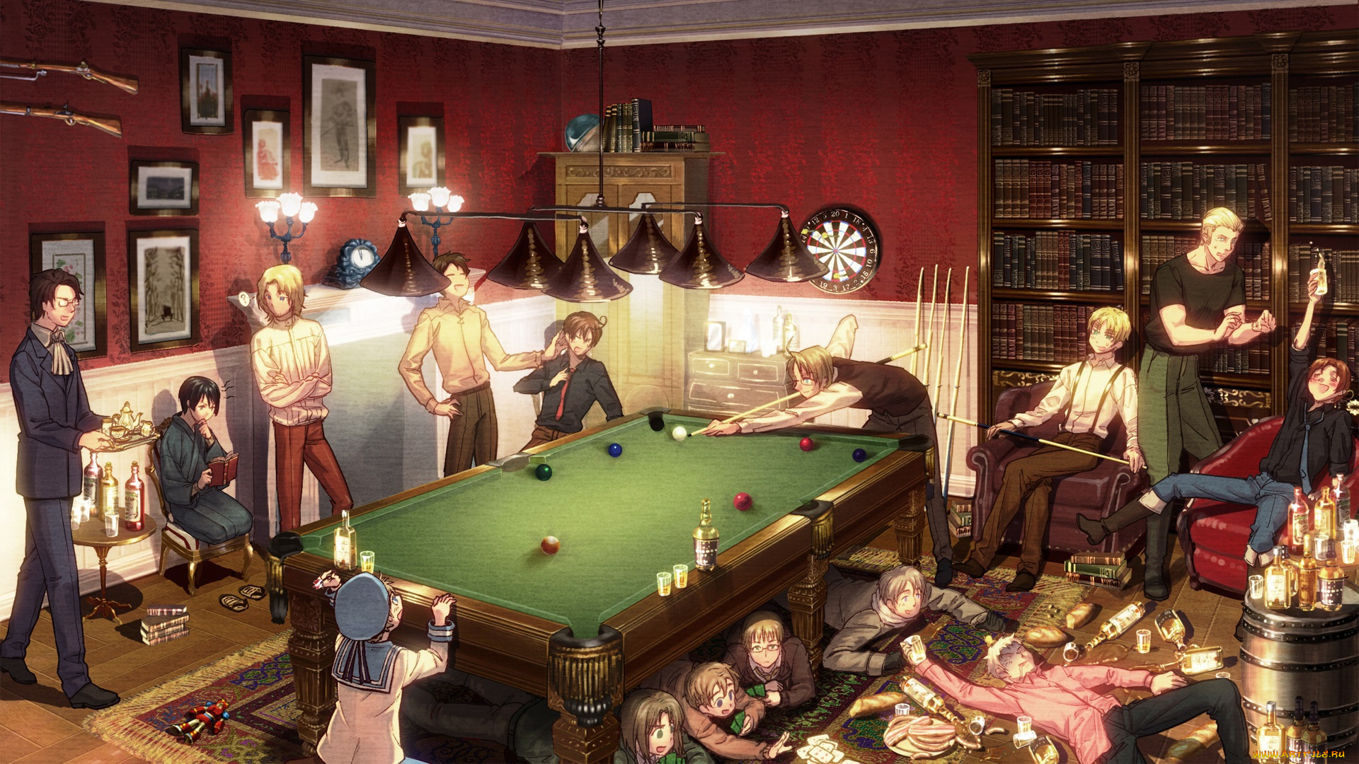 аниме, hetalia, , axis, powers, страны, парни, собрание, стол