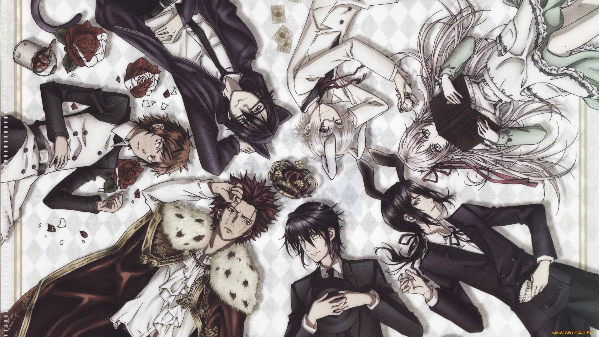 аниме, k, project, свиток, шляпа, улыбка, dtjun, девушка, art