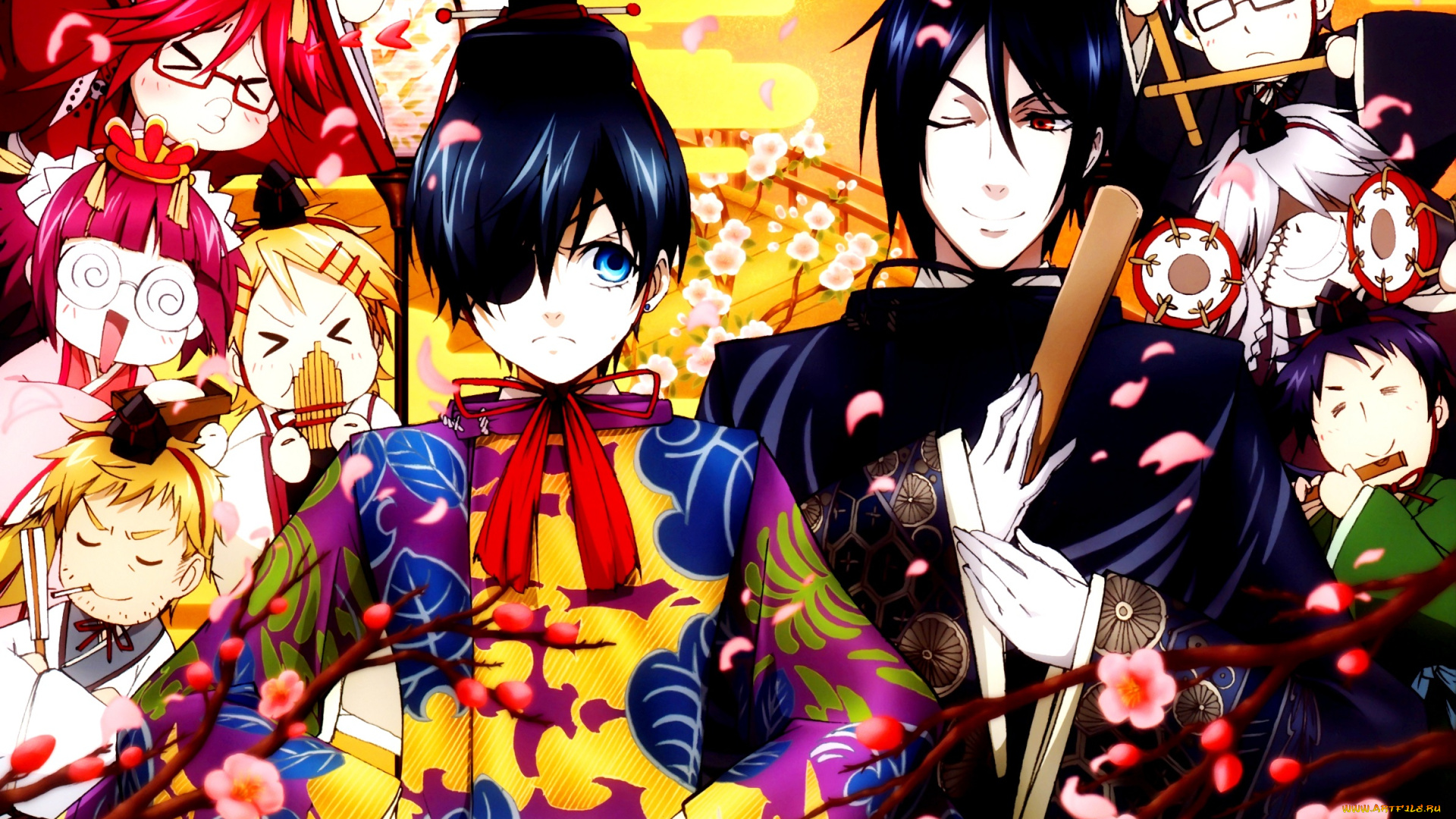 аниме, kuroshitsuji, тёмный, дворецкий