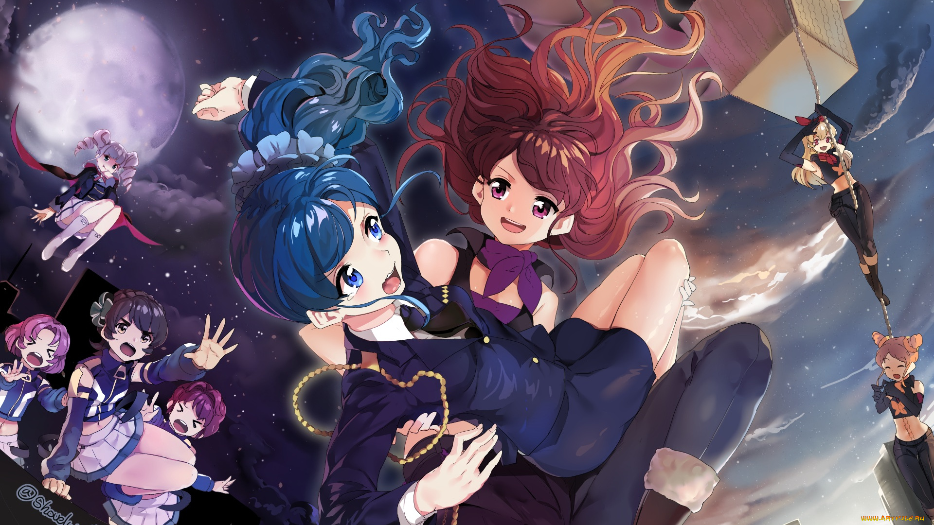 аниме, unknown, , другое, фон, взгляд, aykatsu, девушки