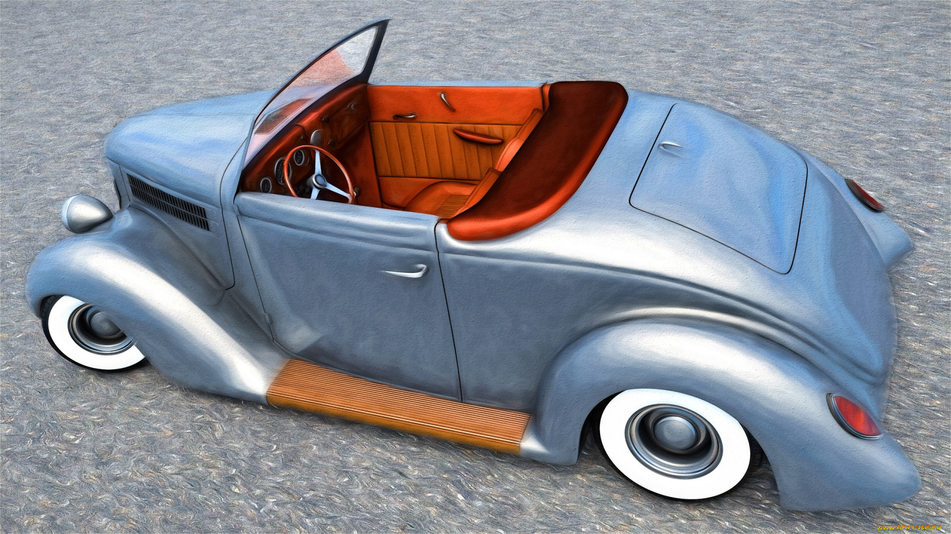 автомобили, 3д, ford, 1936г, фон, автомобиль