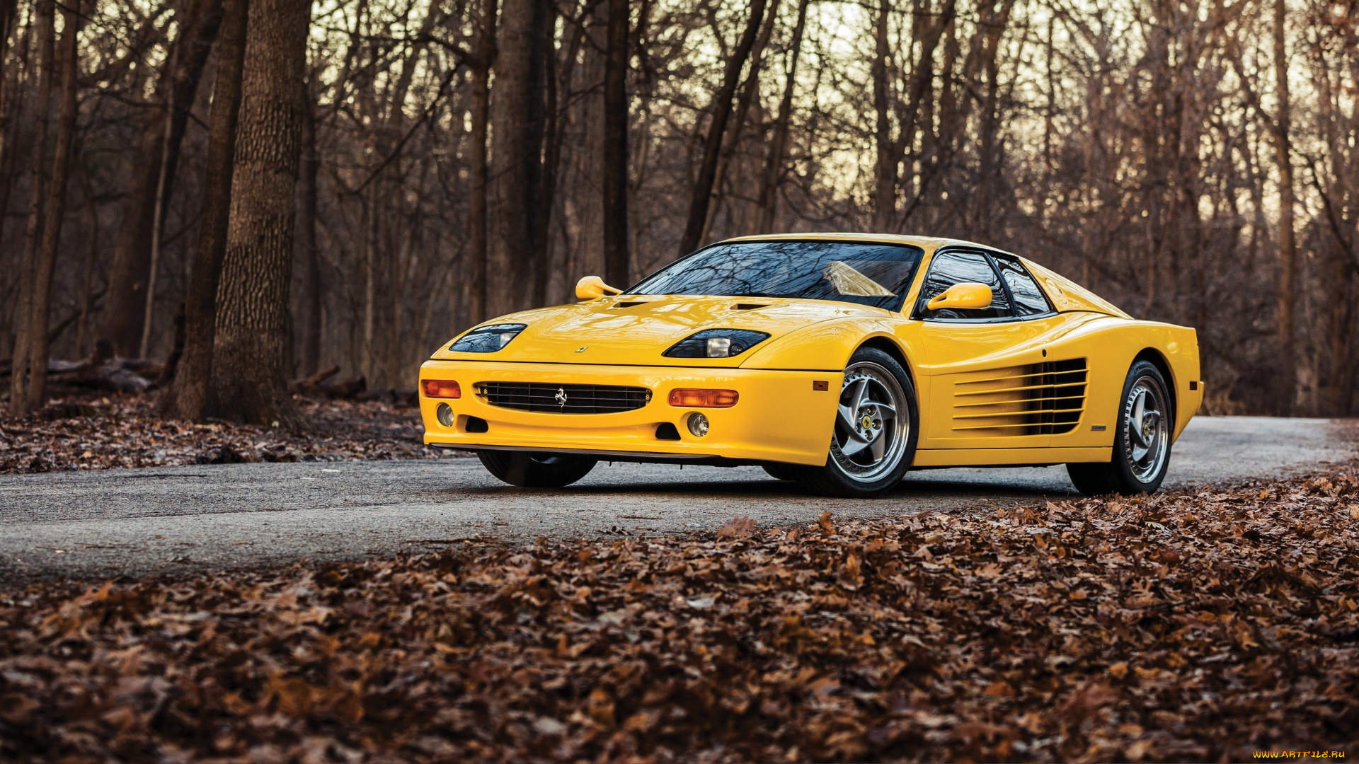 автомобили, ferrari, желтый, us-spec, f512, m