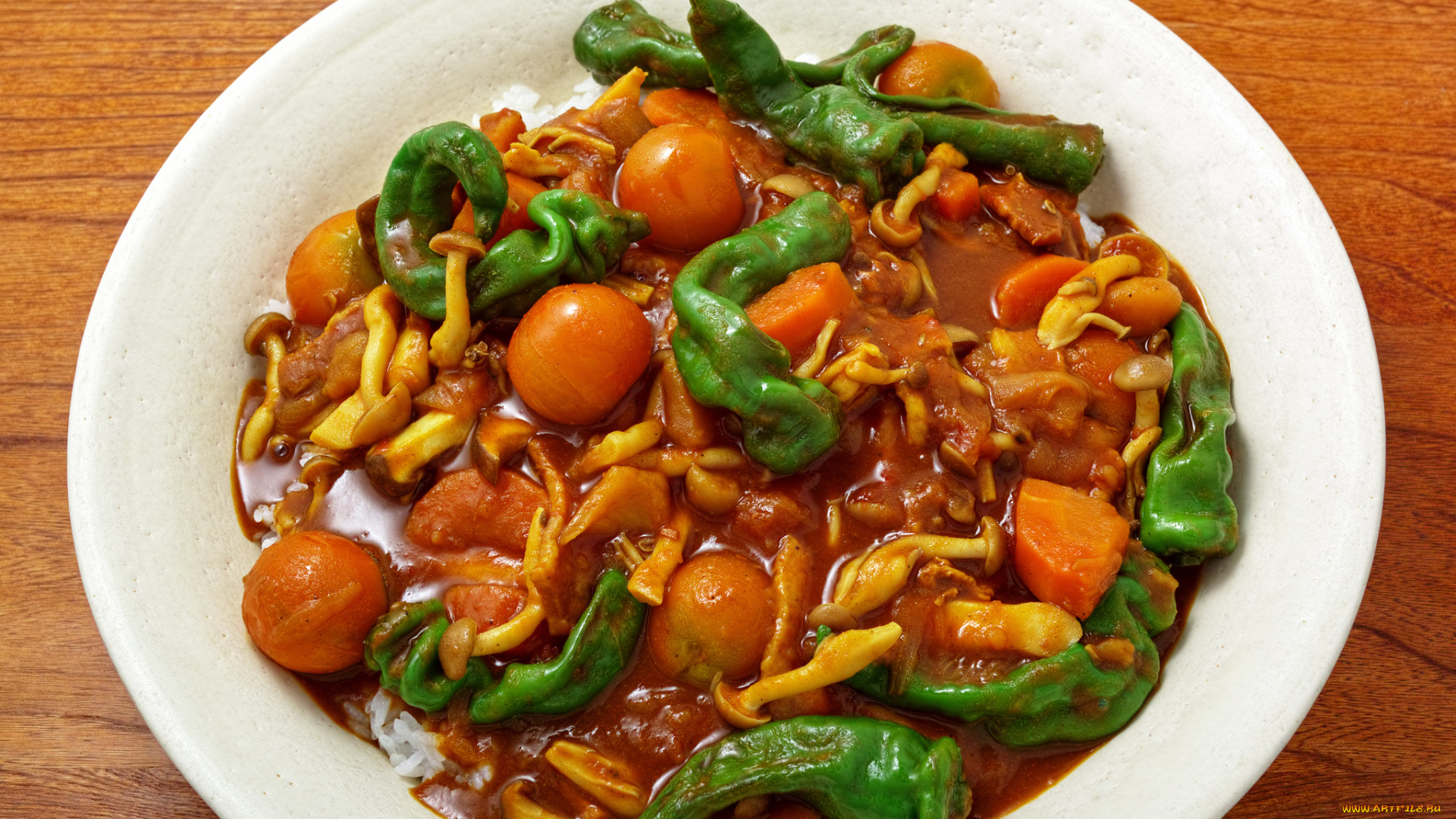 еда, вторые, блюда, соус, овощи, грибы, рис