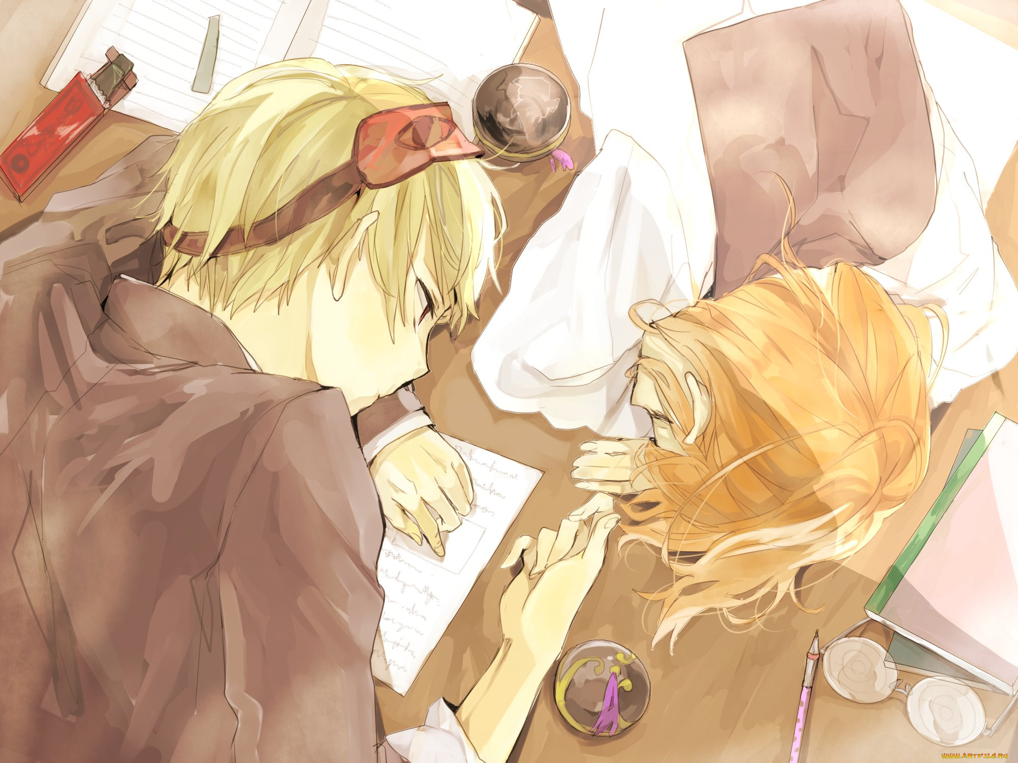 аниме, gintama, гинтама, парень, девушка, арт