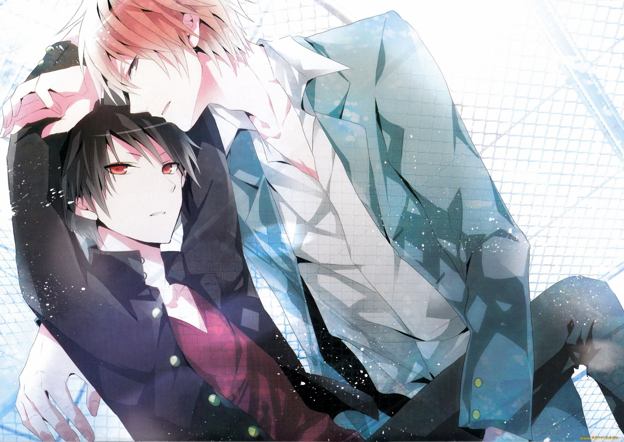 аниме, durarara, шизуо, изая, арт, парни