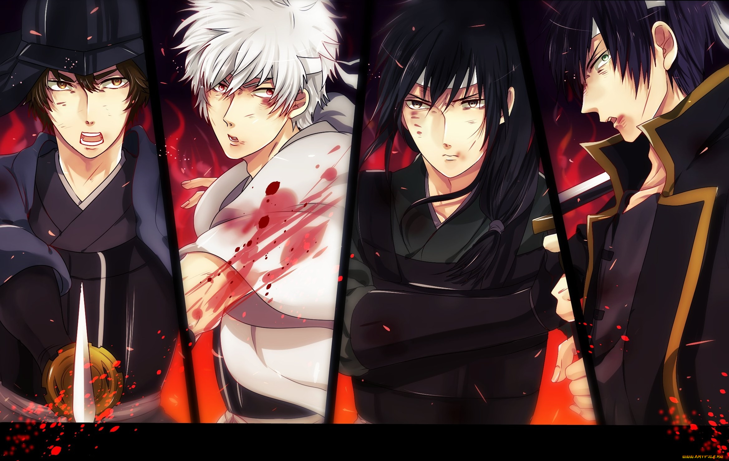 аниме, gintama, арт, гинтама, парни