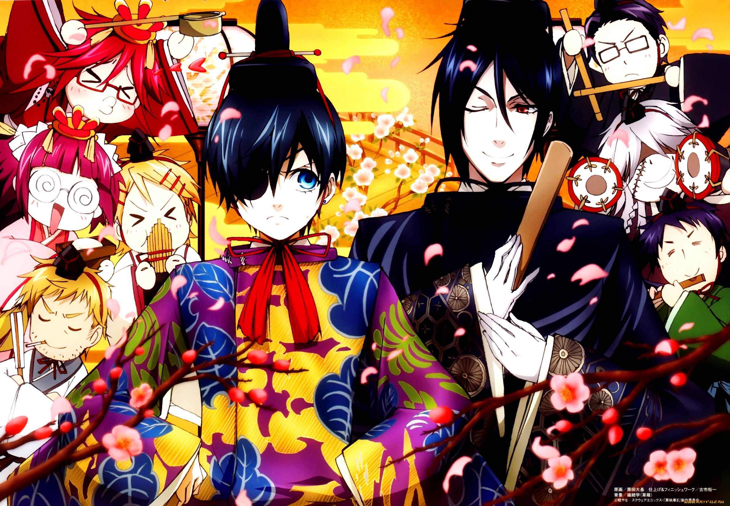 аниме, kuroshitsuji, тёмный, дворецкий