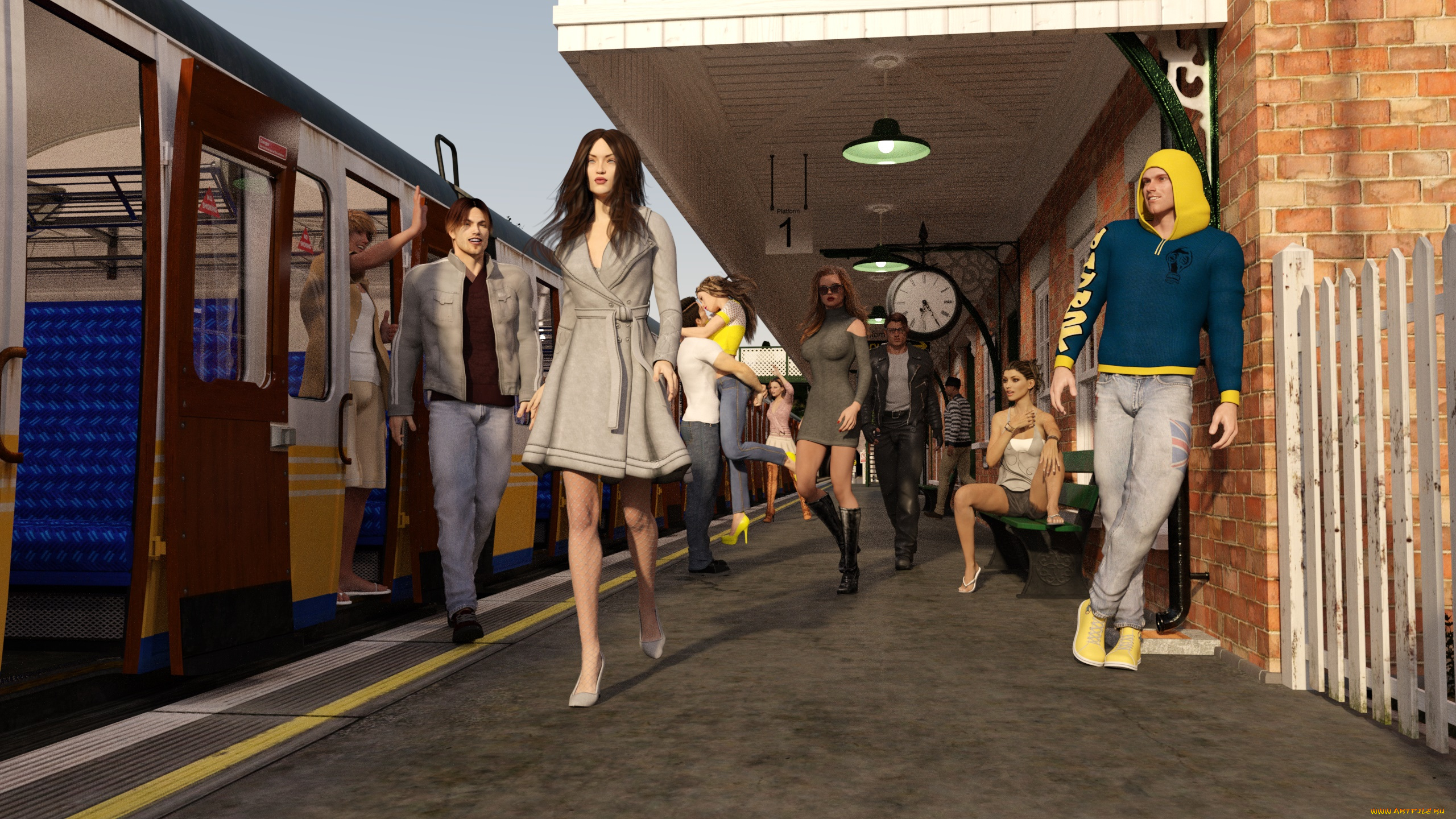 3д, графика, люди, , people, люди, фон, взгляд, девушка