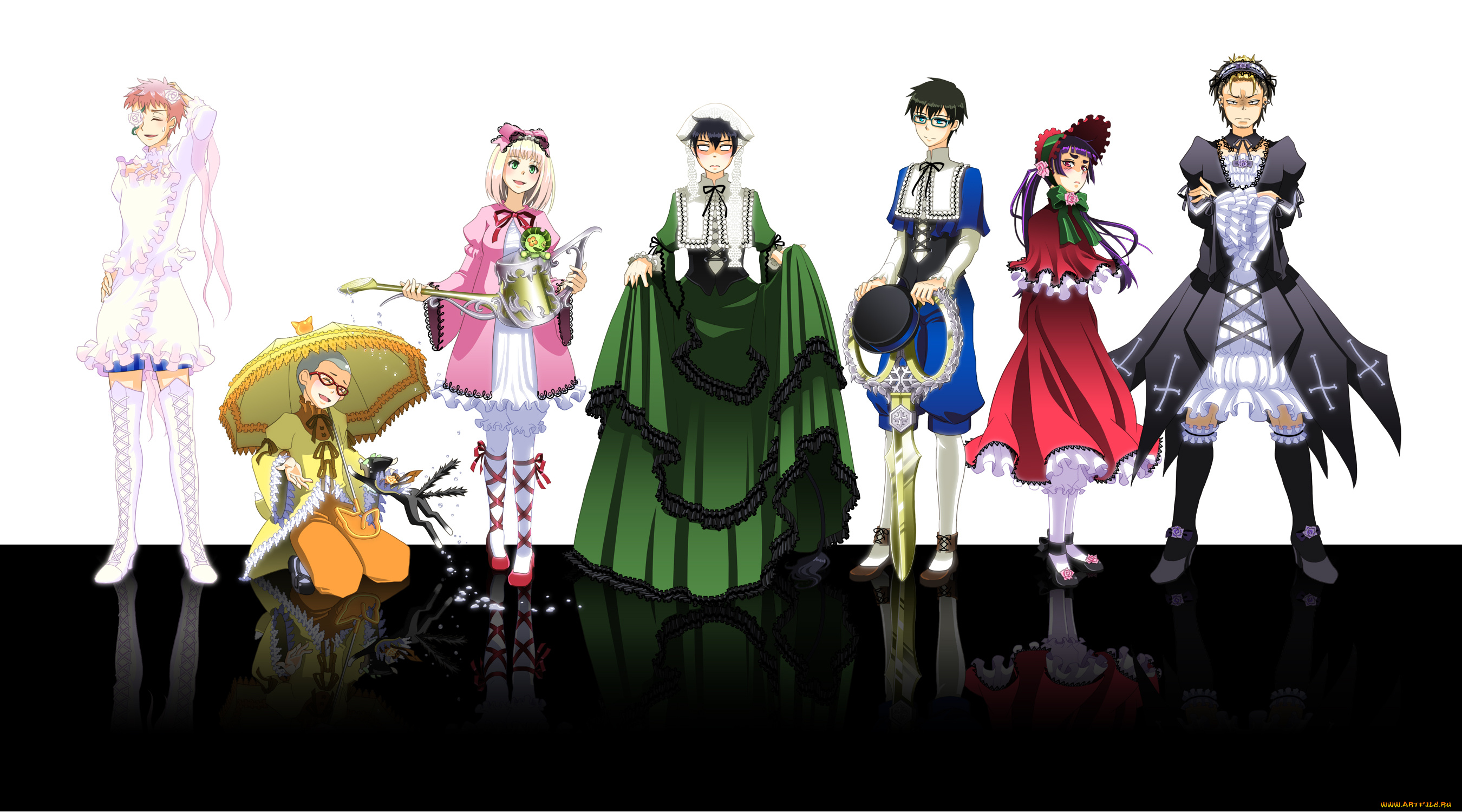 аниме, ao, no, exorcist, рин, синий, экзорцист, братья, юкио, арт, маскарад