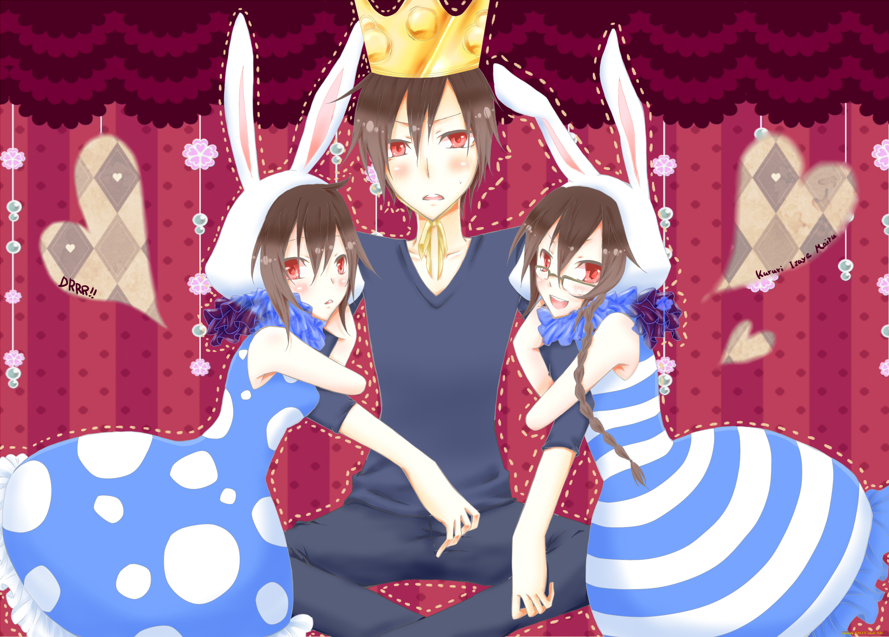 аниме, durarara, сёстры, изая, орихара, девушки