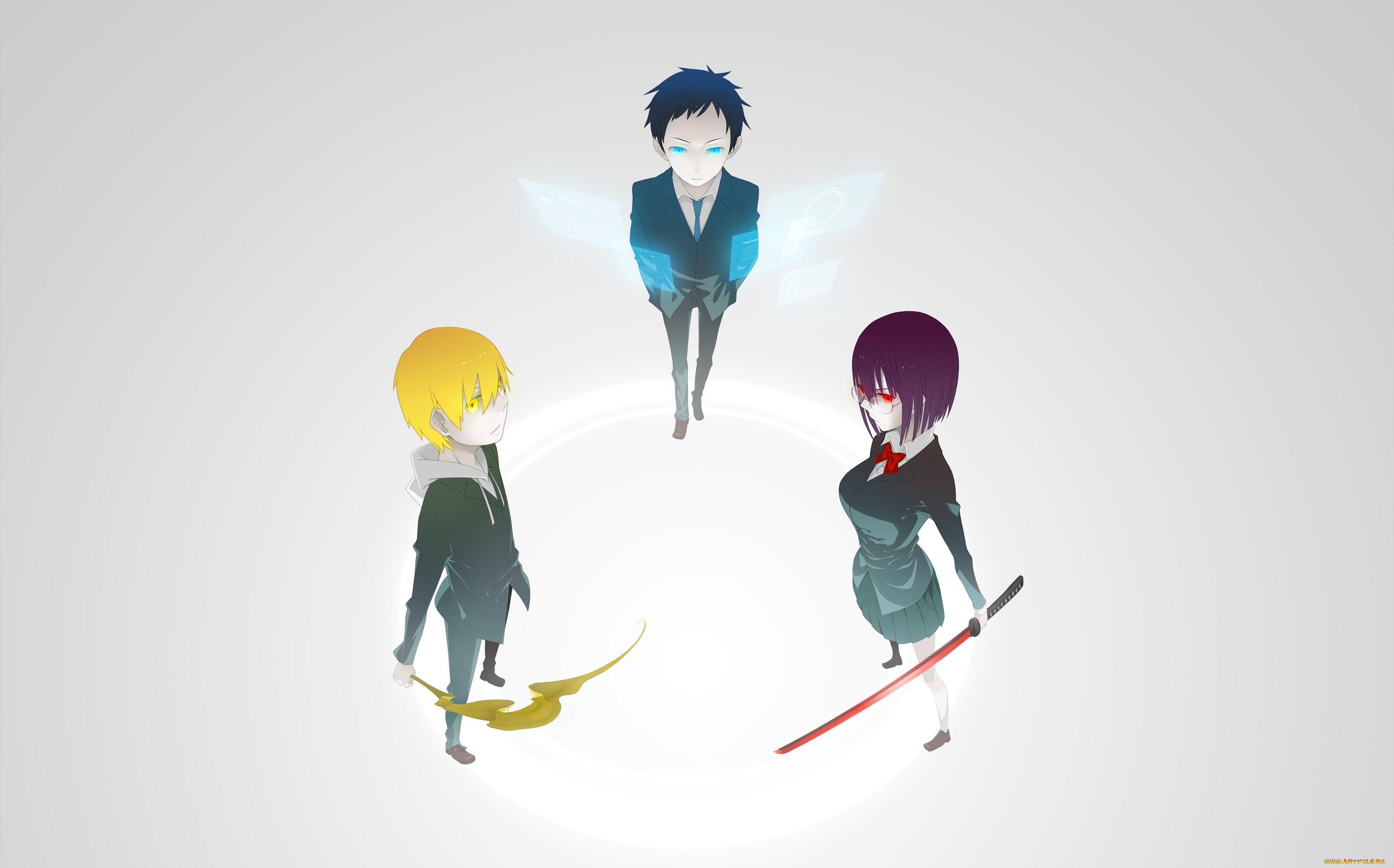 аниме, durarara, микадо, кида, анри