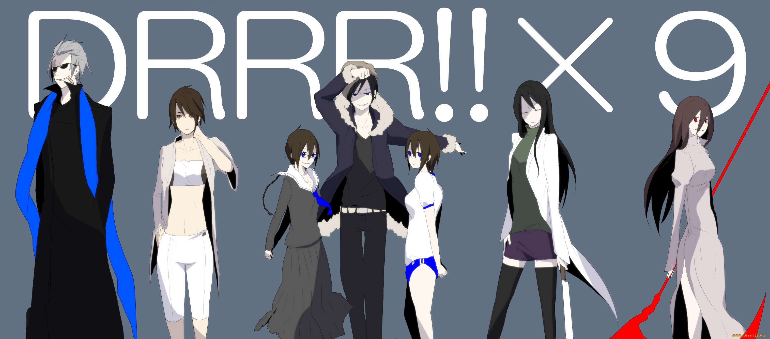 аниме, durarara, персонажи, арт, дюрара