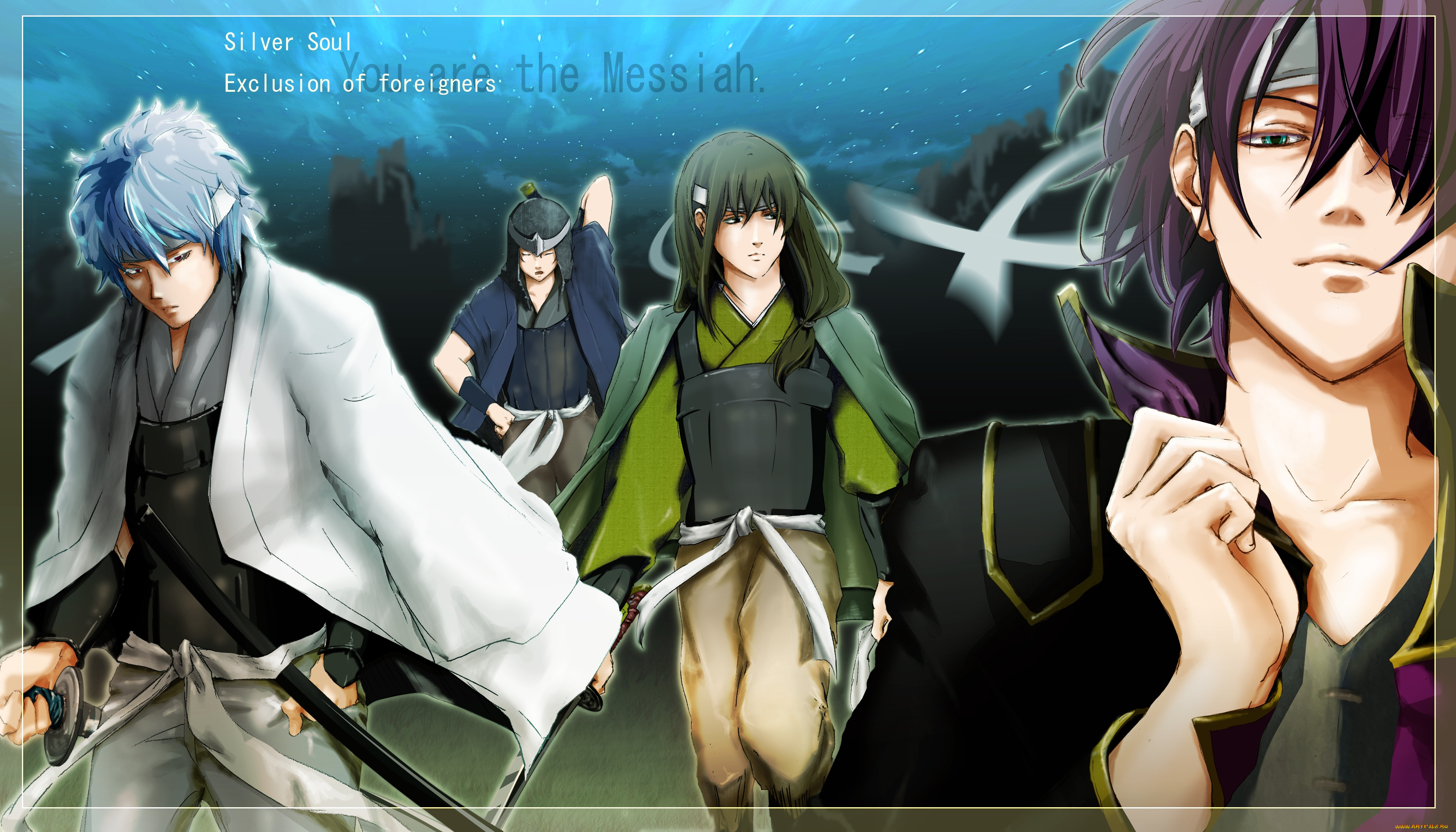 аниме, gintama, арт, парни, гинтама