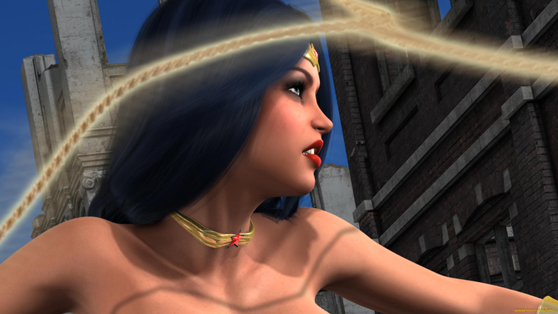 3д, графика, фантазия, , fantasy, девушка, взгляд, фон