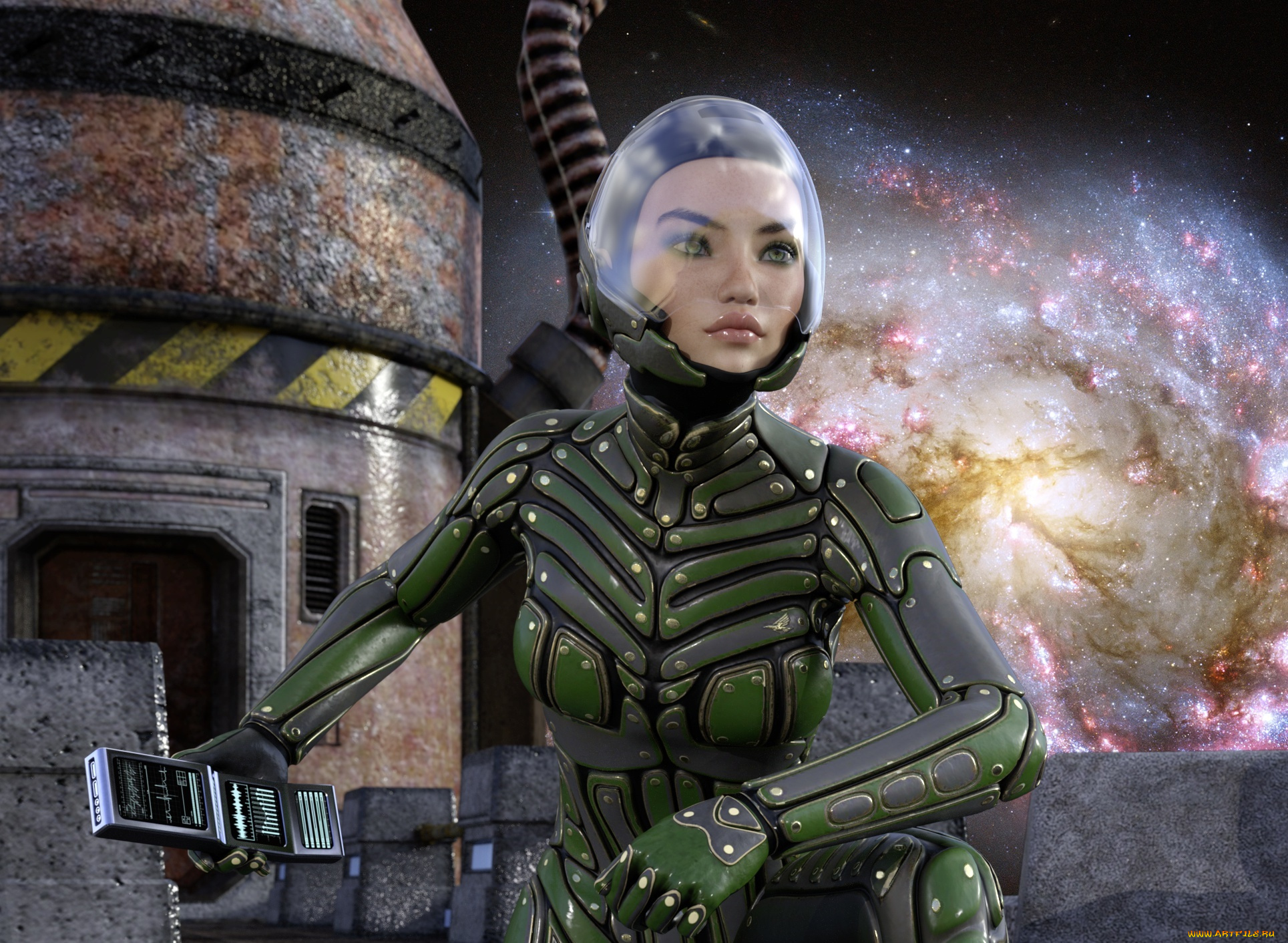 3д, графика, фантазия, , fantasy, взгляд, девушка, фон