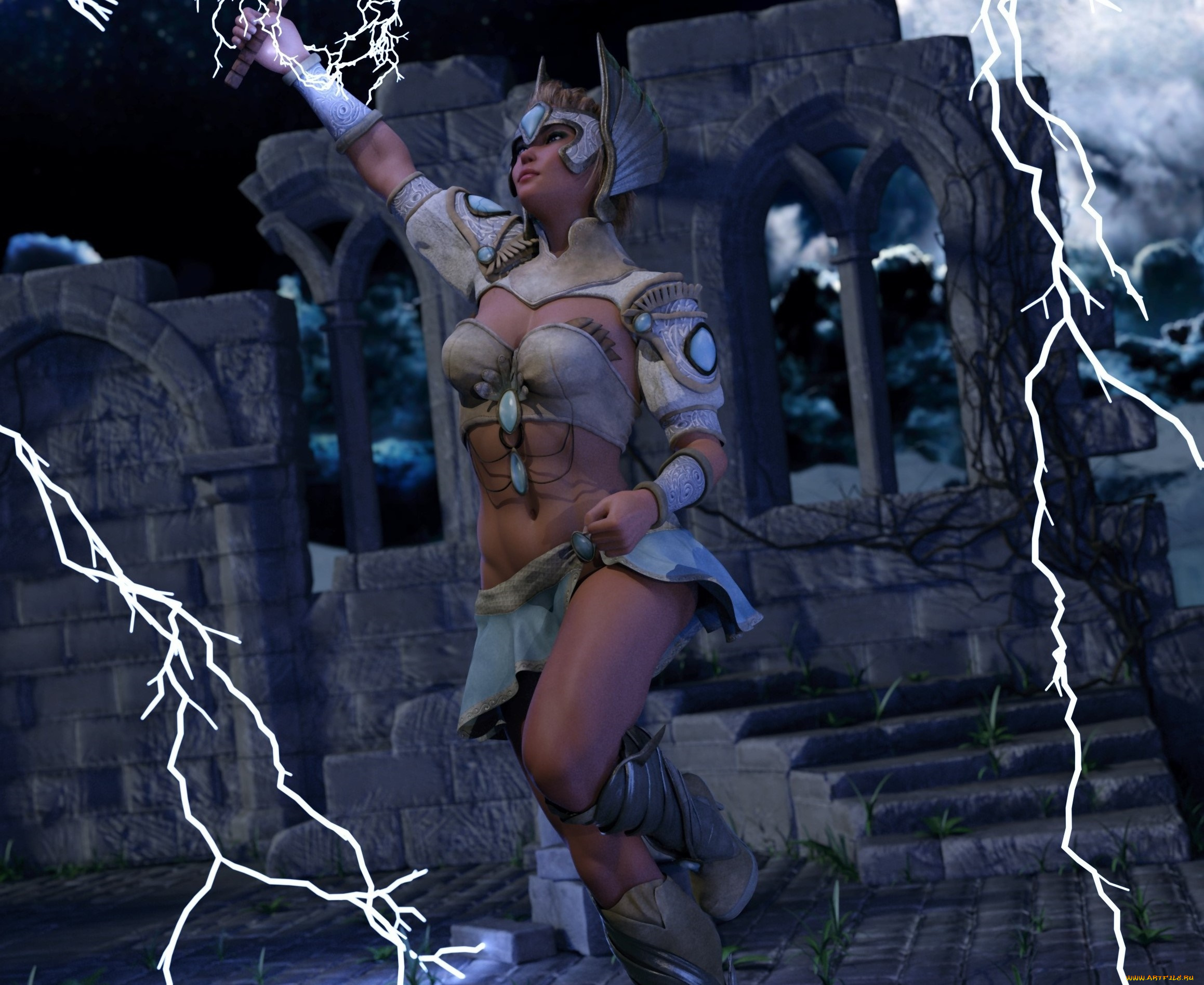 3д, графика, фантазия, , fantasy, взгляд, фон, девушка