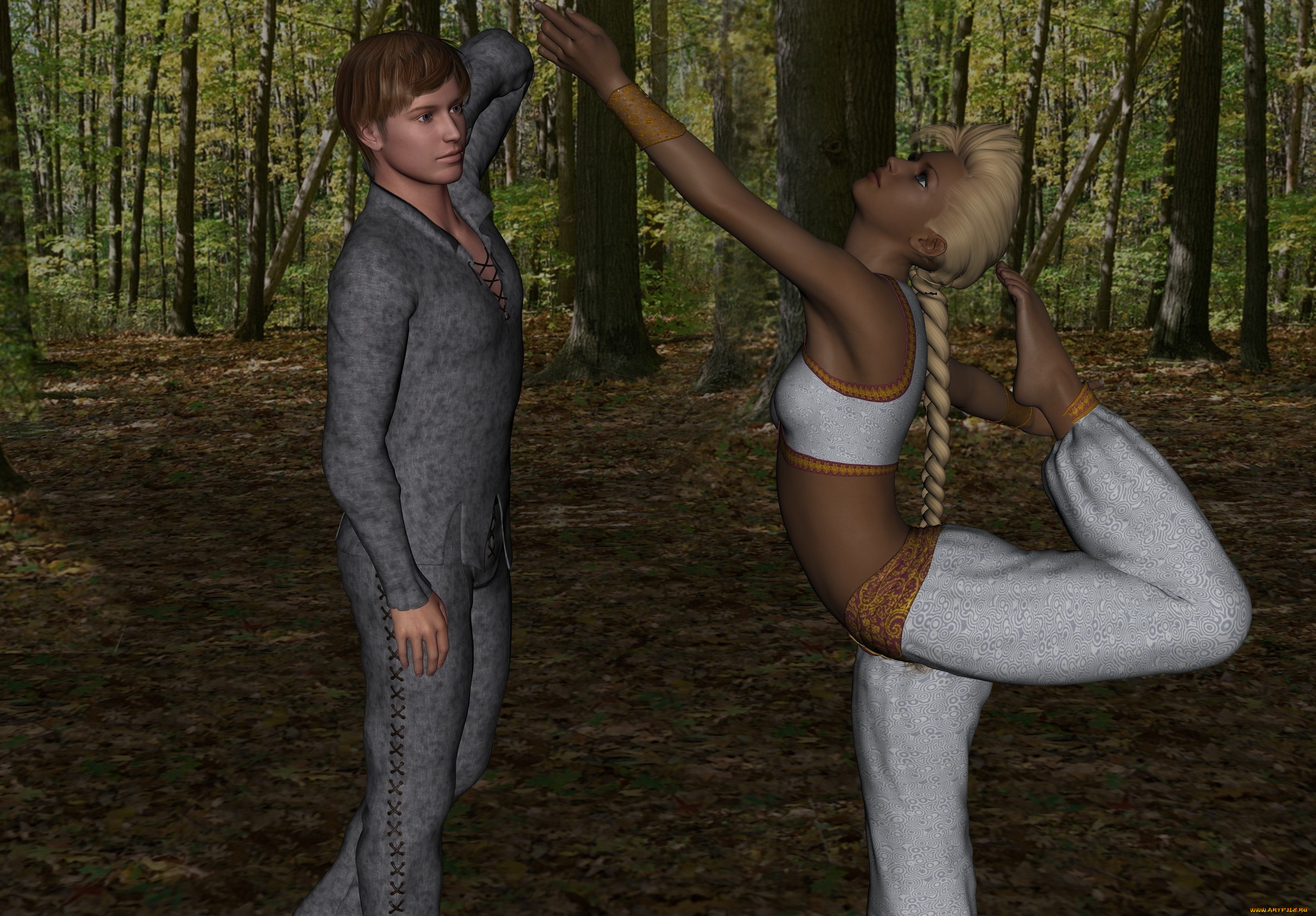 3д, графика, люди, , people, девушка, парень, фон, взгляд