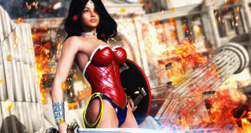 Картинка 3д+графика фантазия+ fantasy девушка взгляд фон