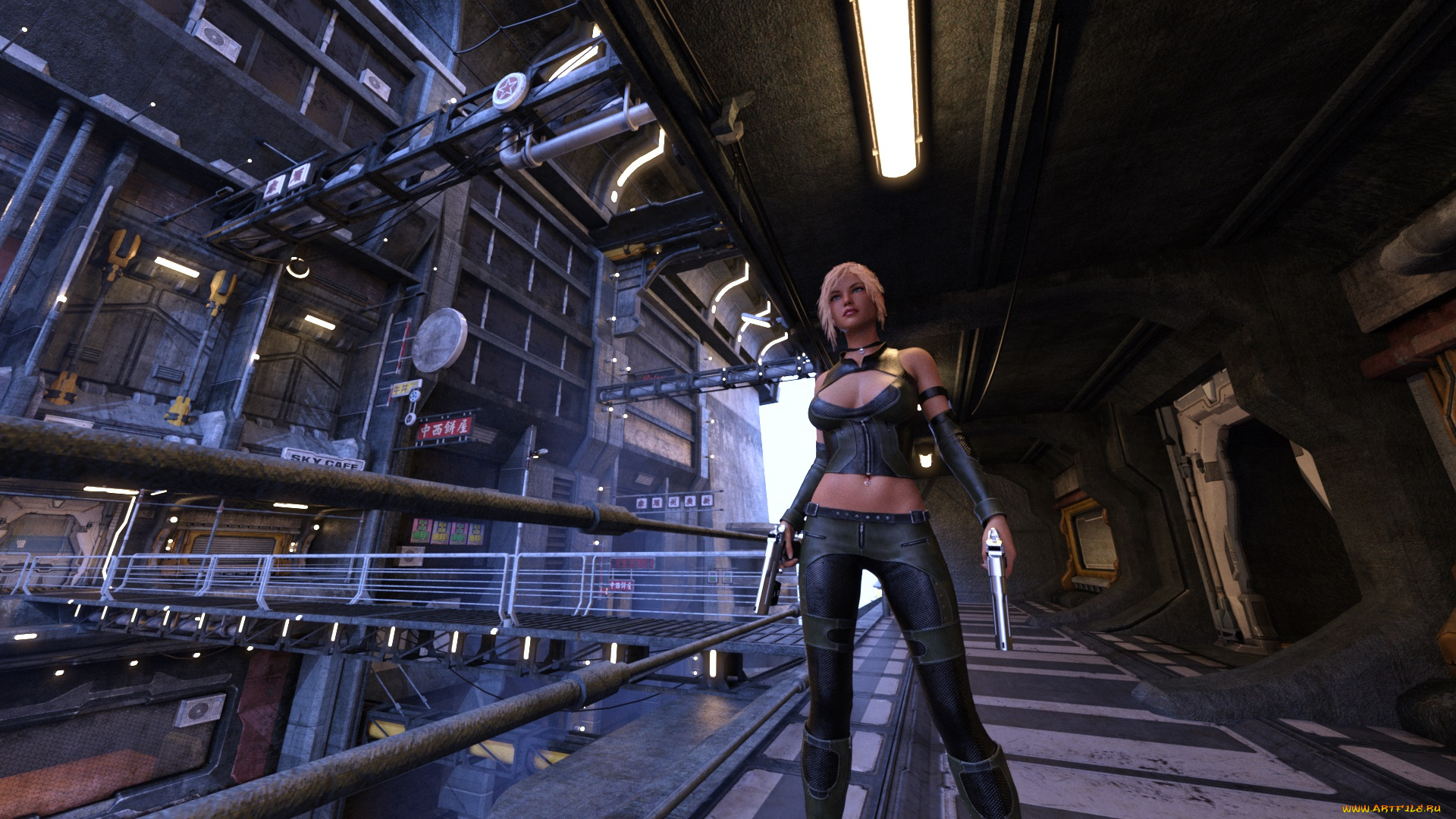 3д, графика, фантазия, , fantasy, девушка, фон, взгляд