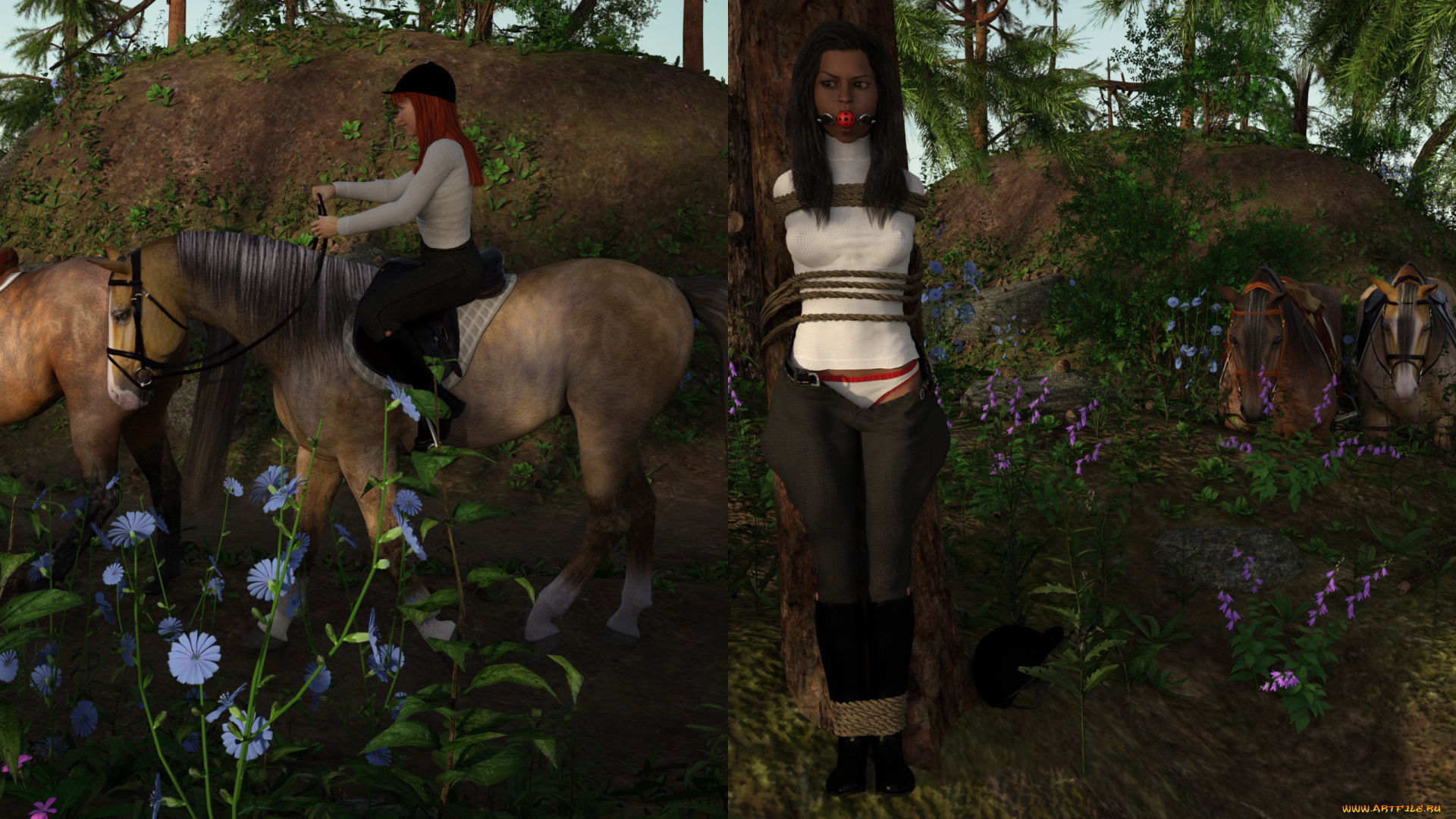 3д, графика, фантазия, , fantasy, фон, взгляд, девушки