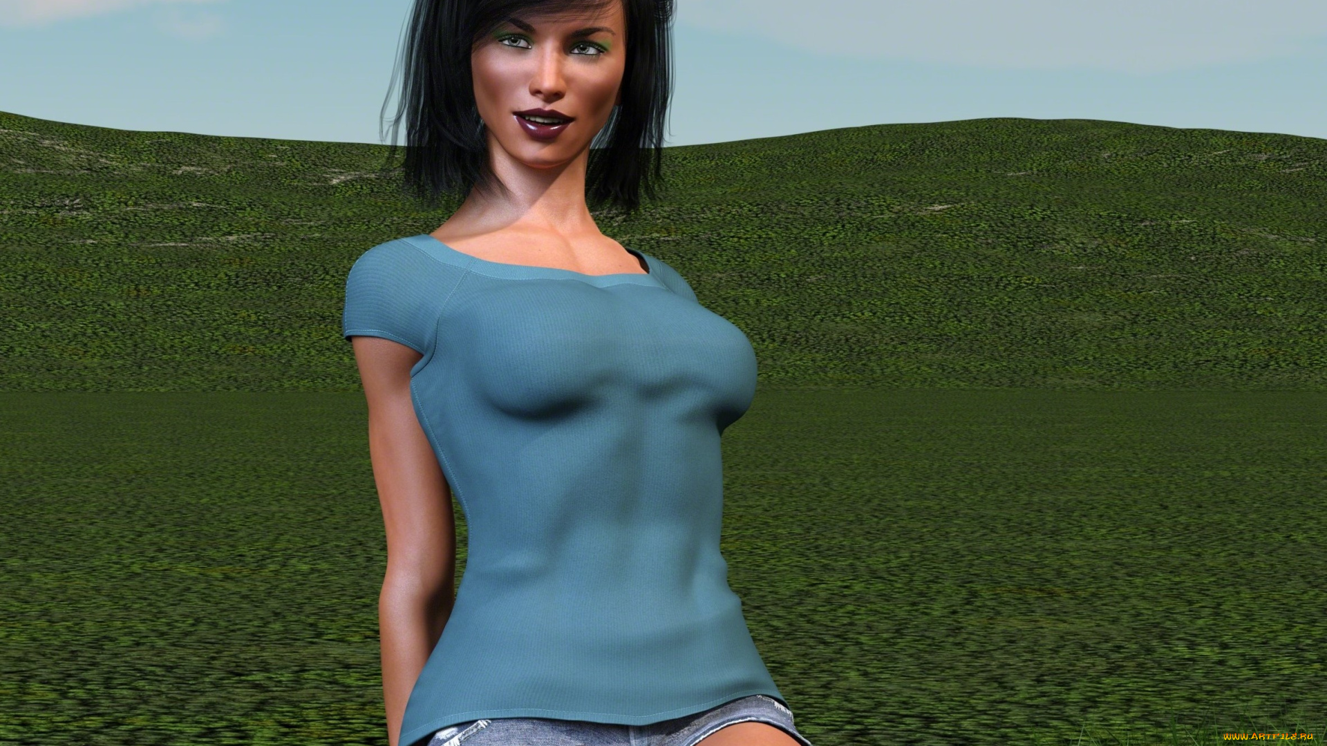 3д, графика, люди, , people, фон, взгляд, девушка