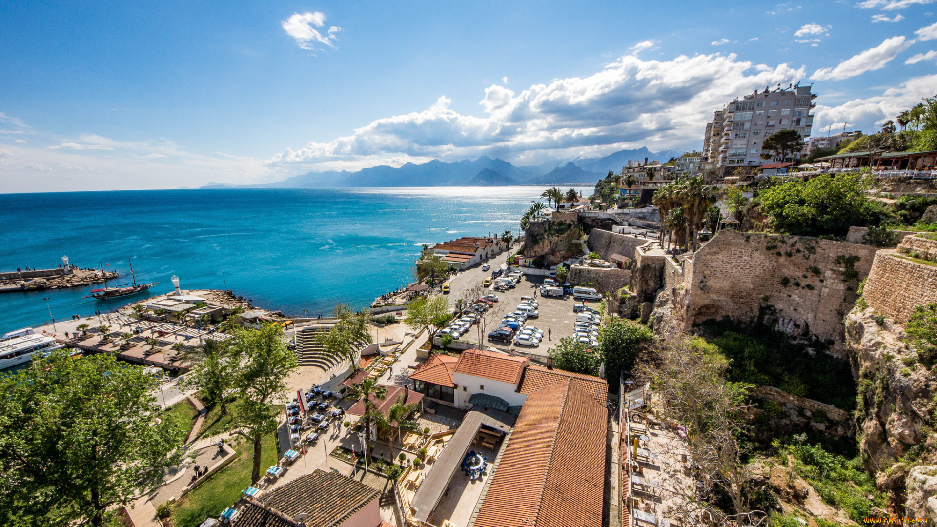 antalya, old, city, города, -, панорамы, побережье