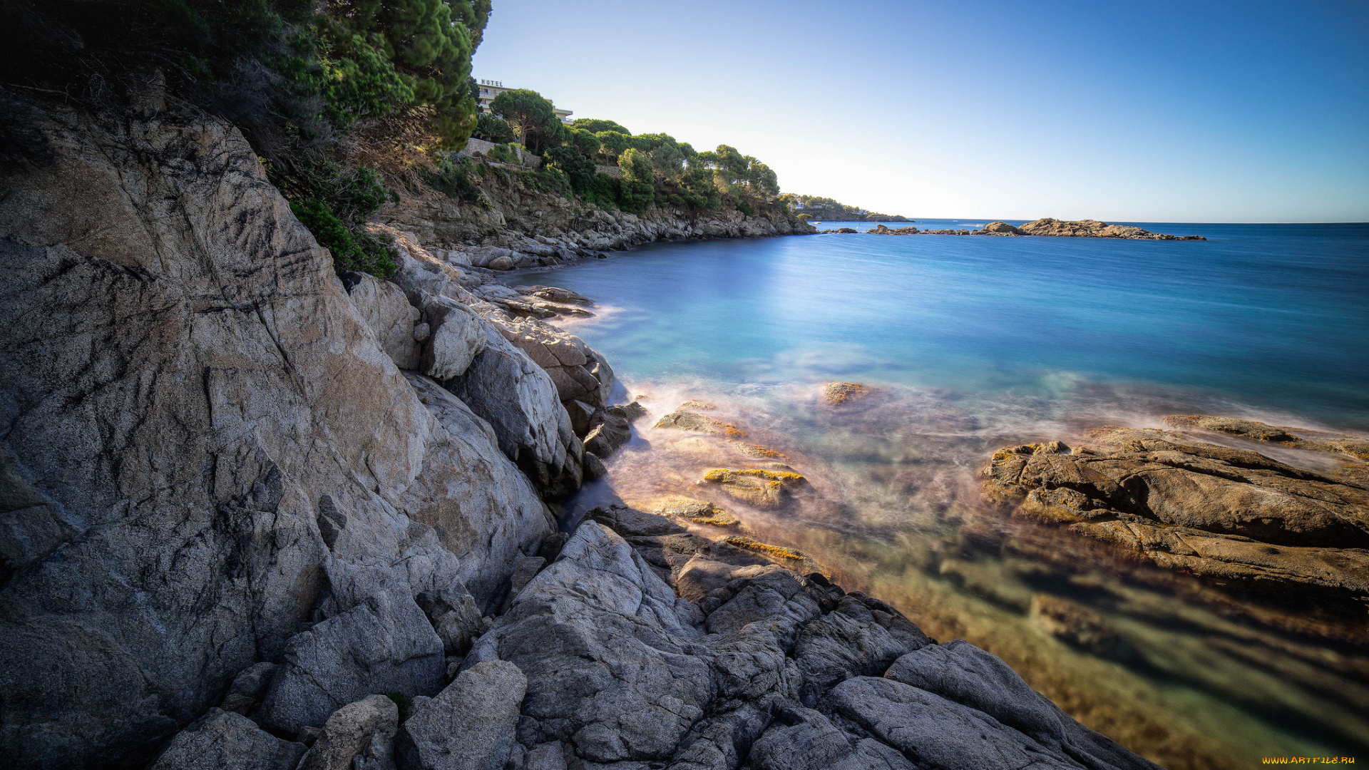 природа, побережье, простор