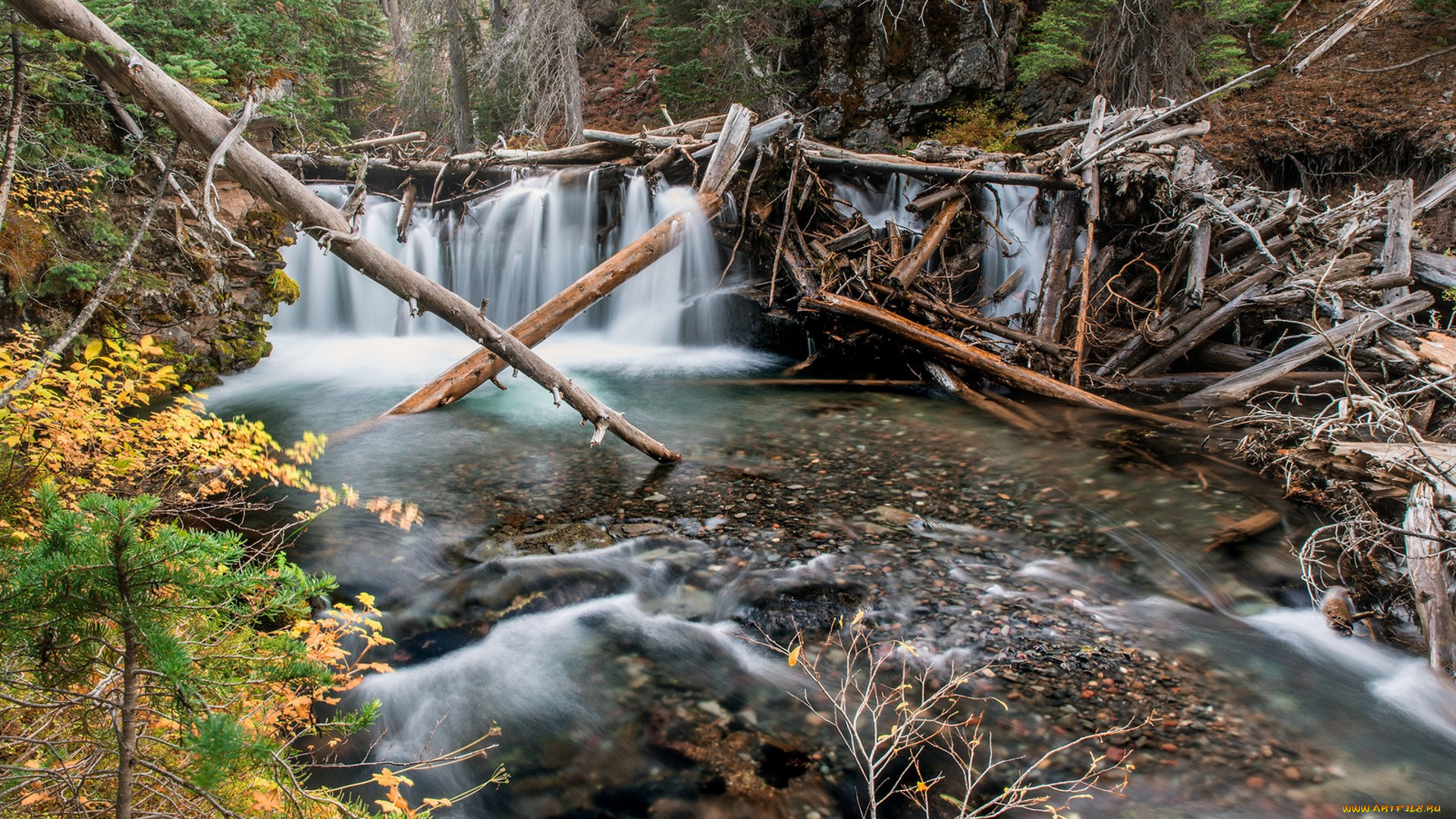 природа, водопады, простор