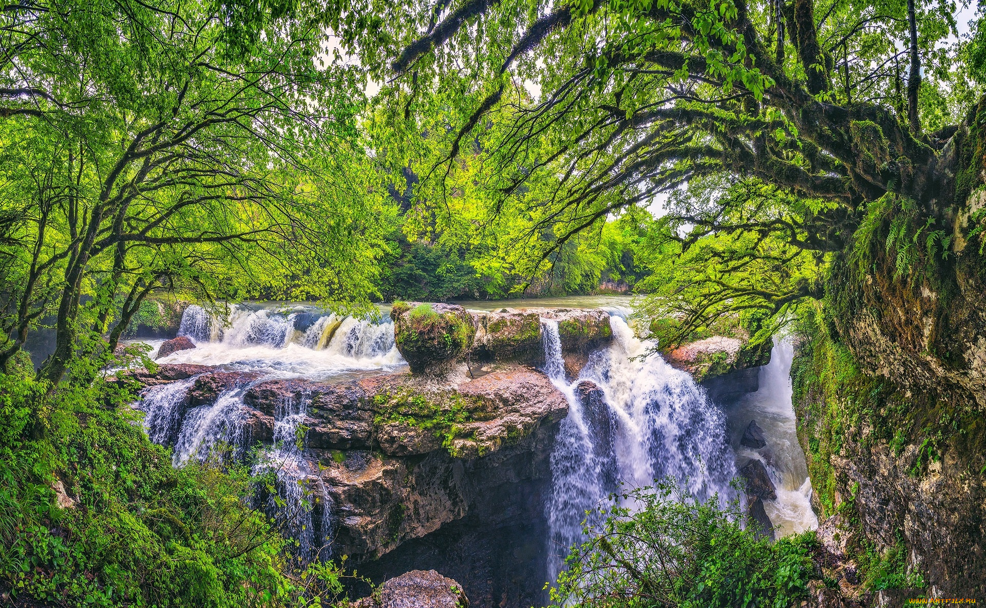 природа, водопады, простор