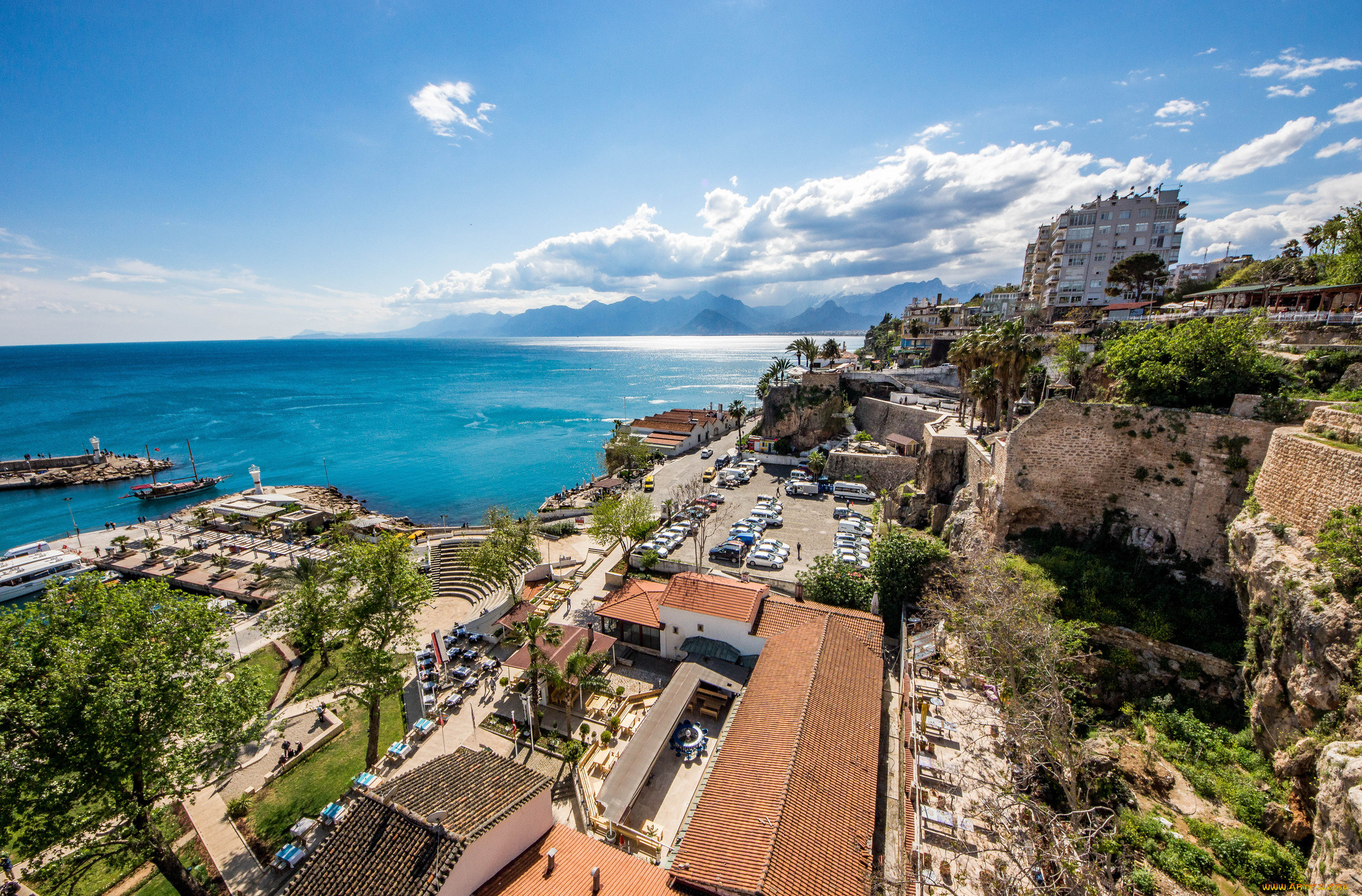 antalya, old, city, города, -, панорамы, побережье
