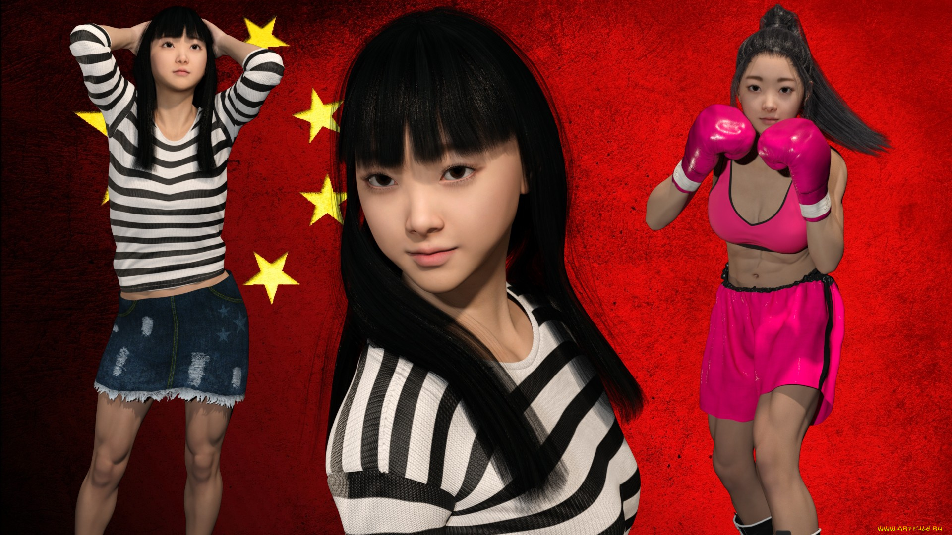 3д, графика, спорт, , sport, фон, взгляд, девушка