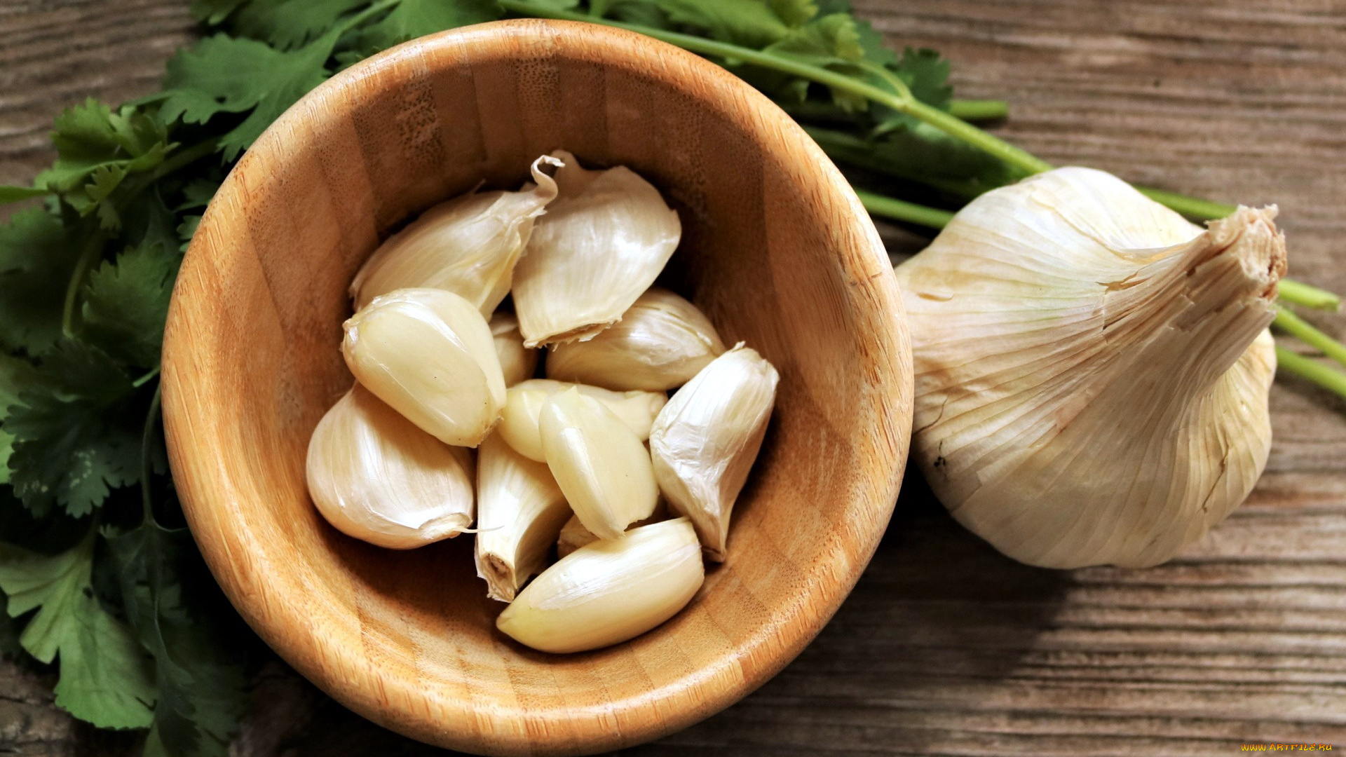 еда, чеснок, петрушка, зубчики