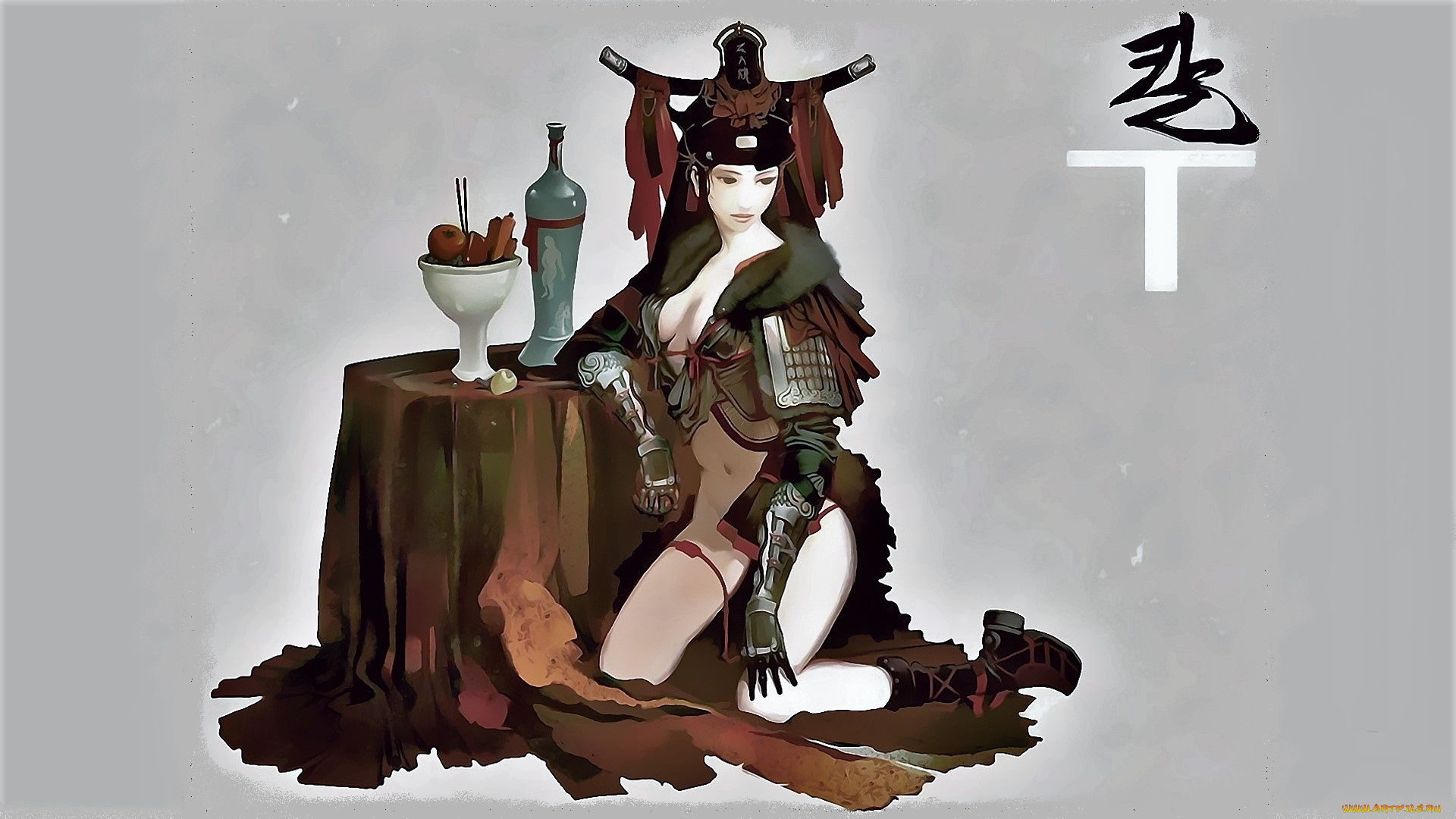 видео, игры, kal, online, девушка, стол, угощение