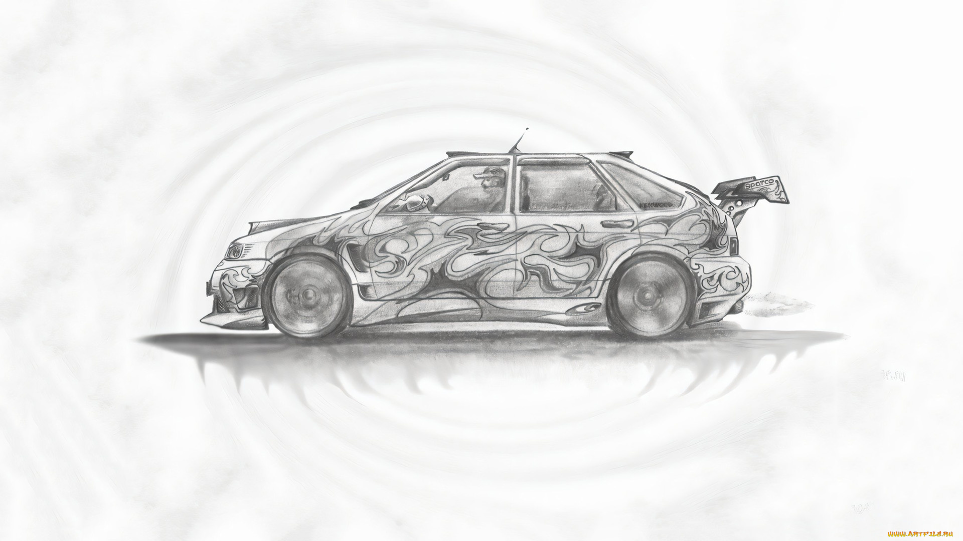 оригинал, 295322, рисованное, авто, мото, рисунок