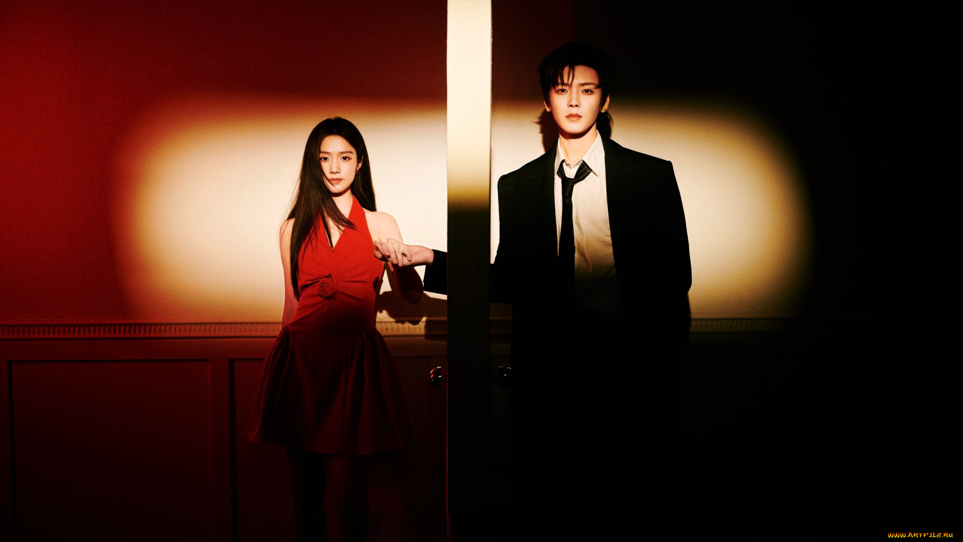 разное, знаменитости, актеры, пара, хоу, минхао, девушка, стена