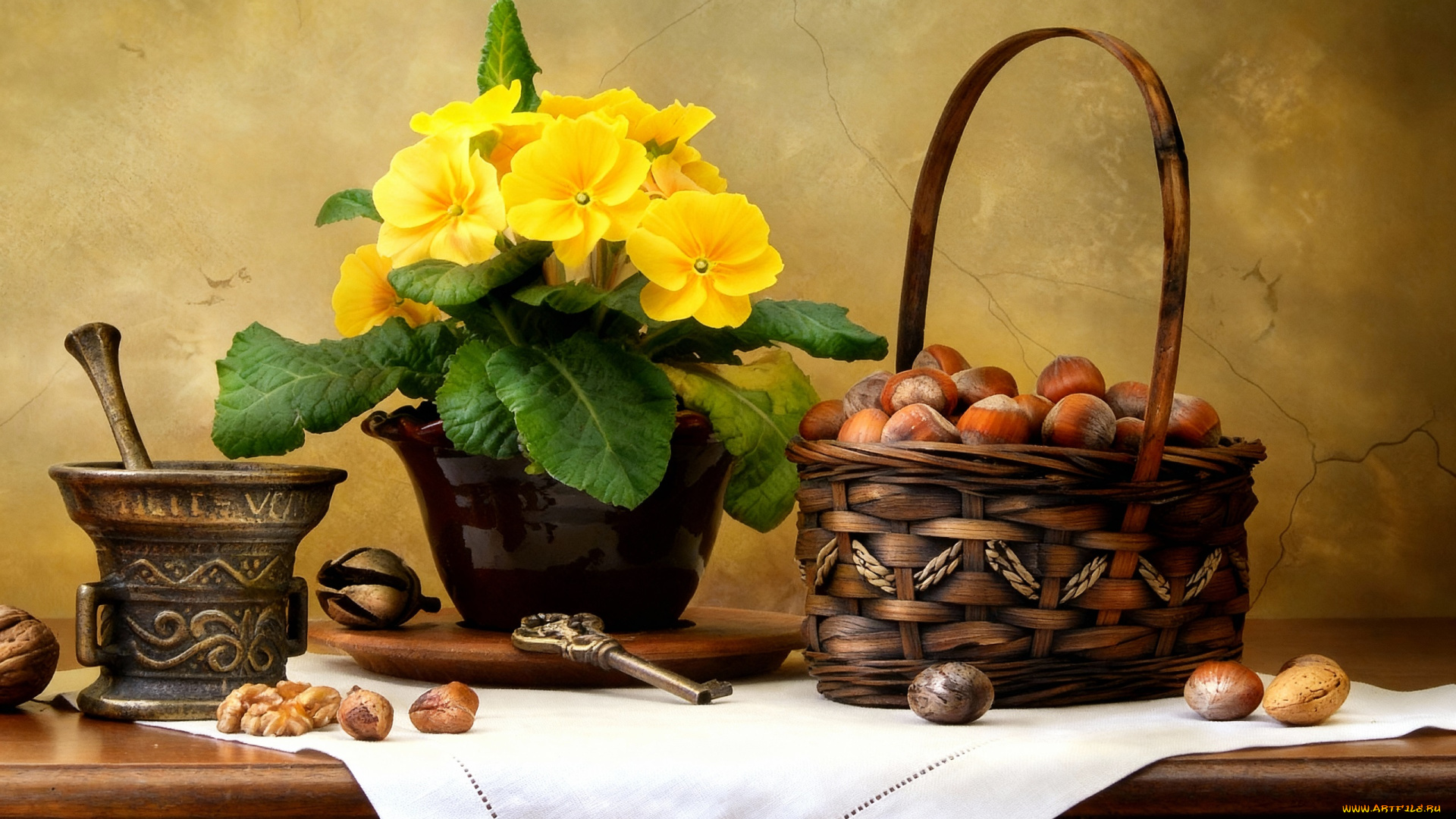 рисованное, цветы, натюрморт