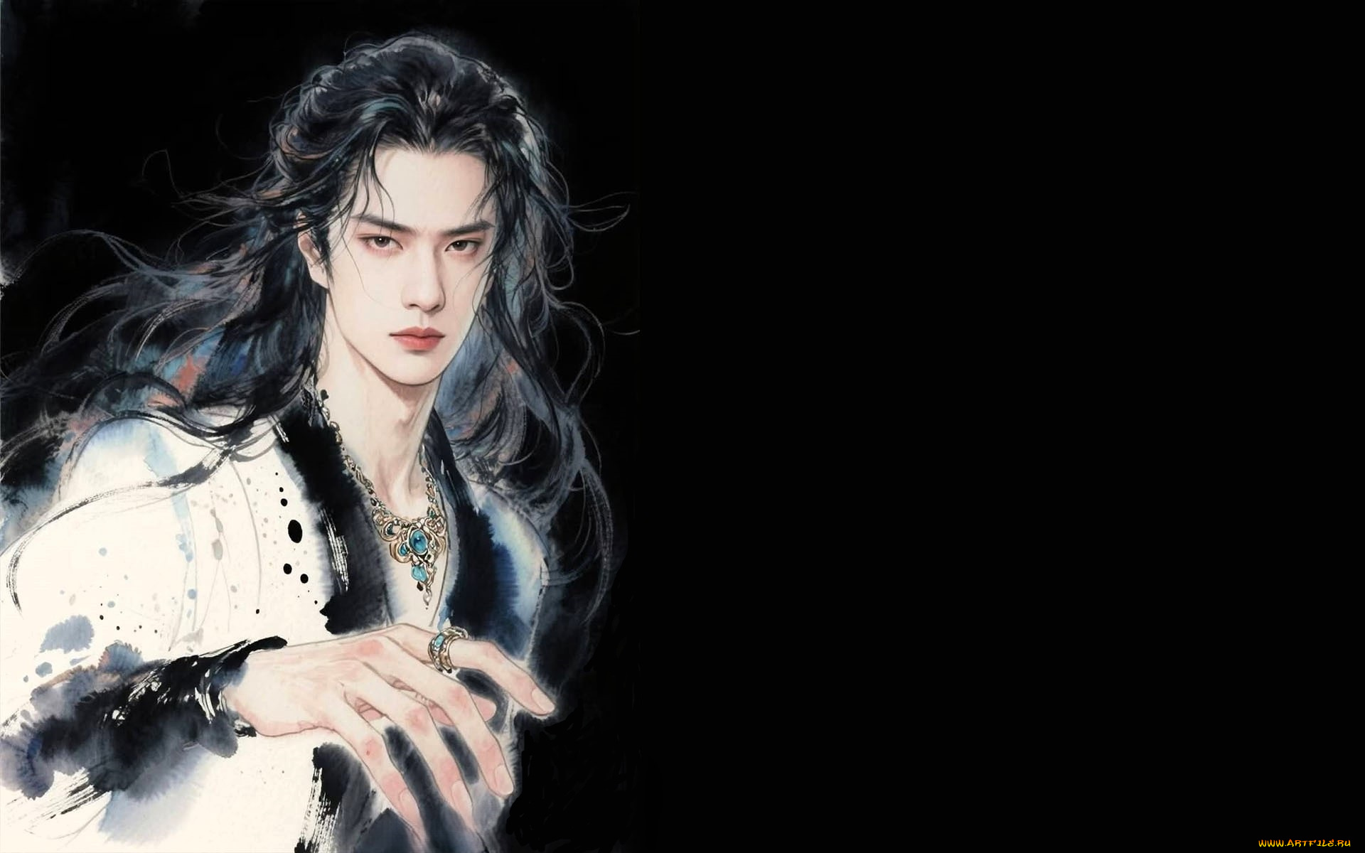 рисованное, люди, ван, ибо, актер, украшения