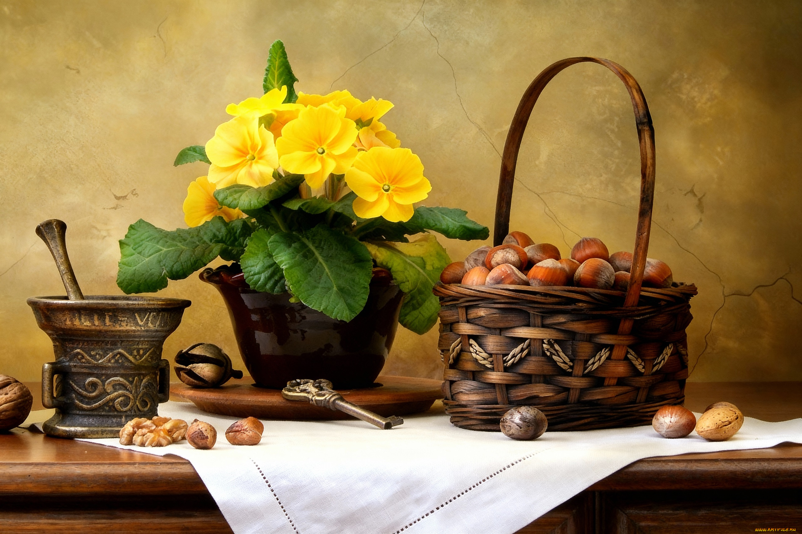 рисованное, цветы, натюрморт