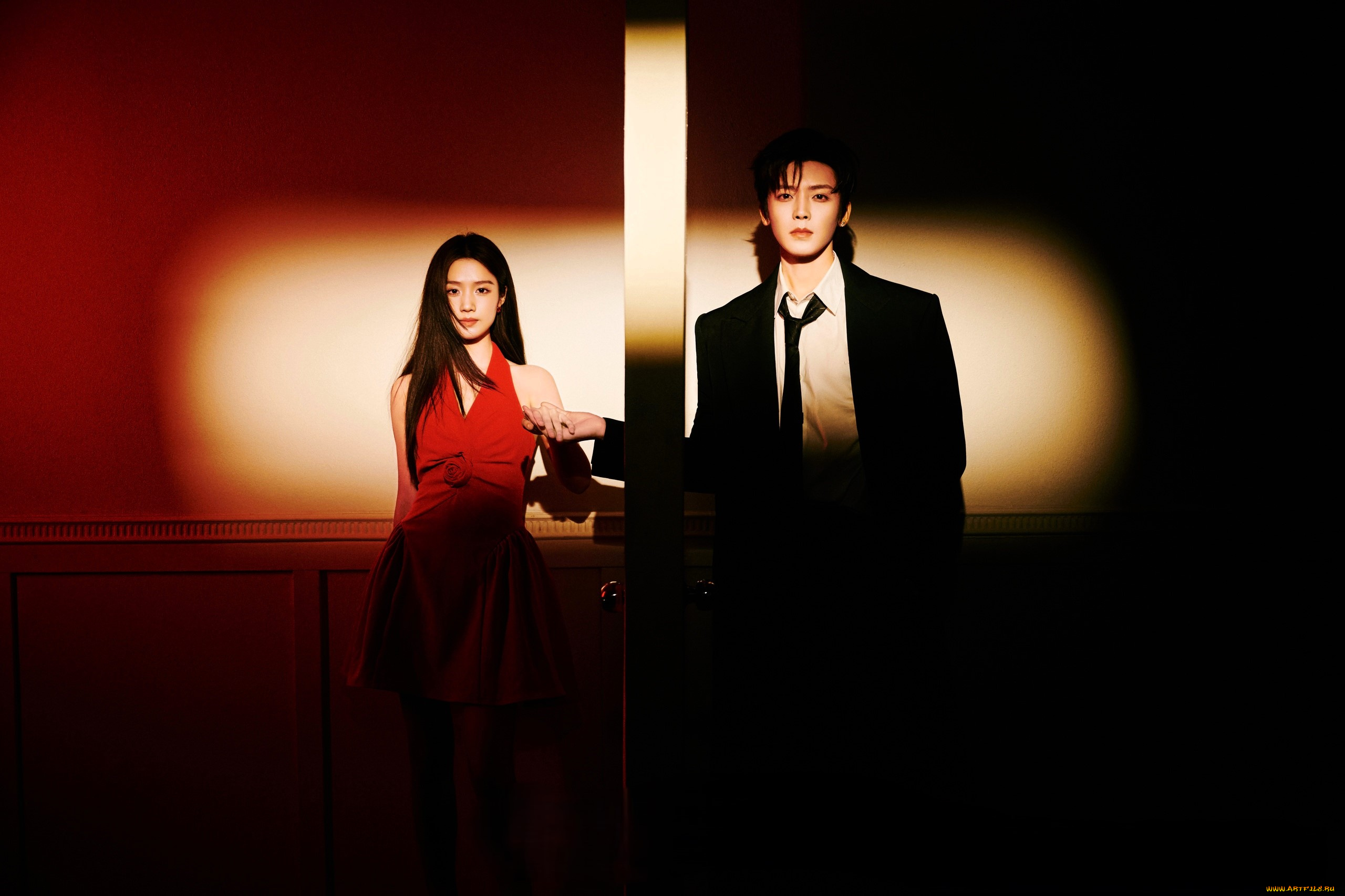 разное, знаменитости, актеры, пара, хоу, минхао, девушка, стена