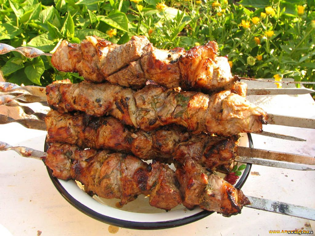 шашлык, еда, барбекю