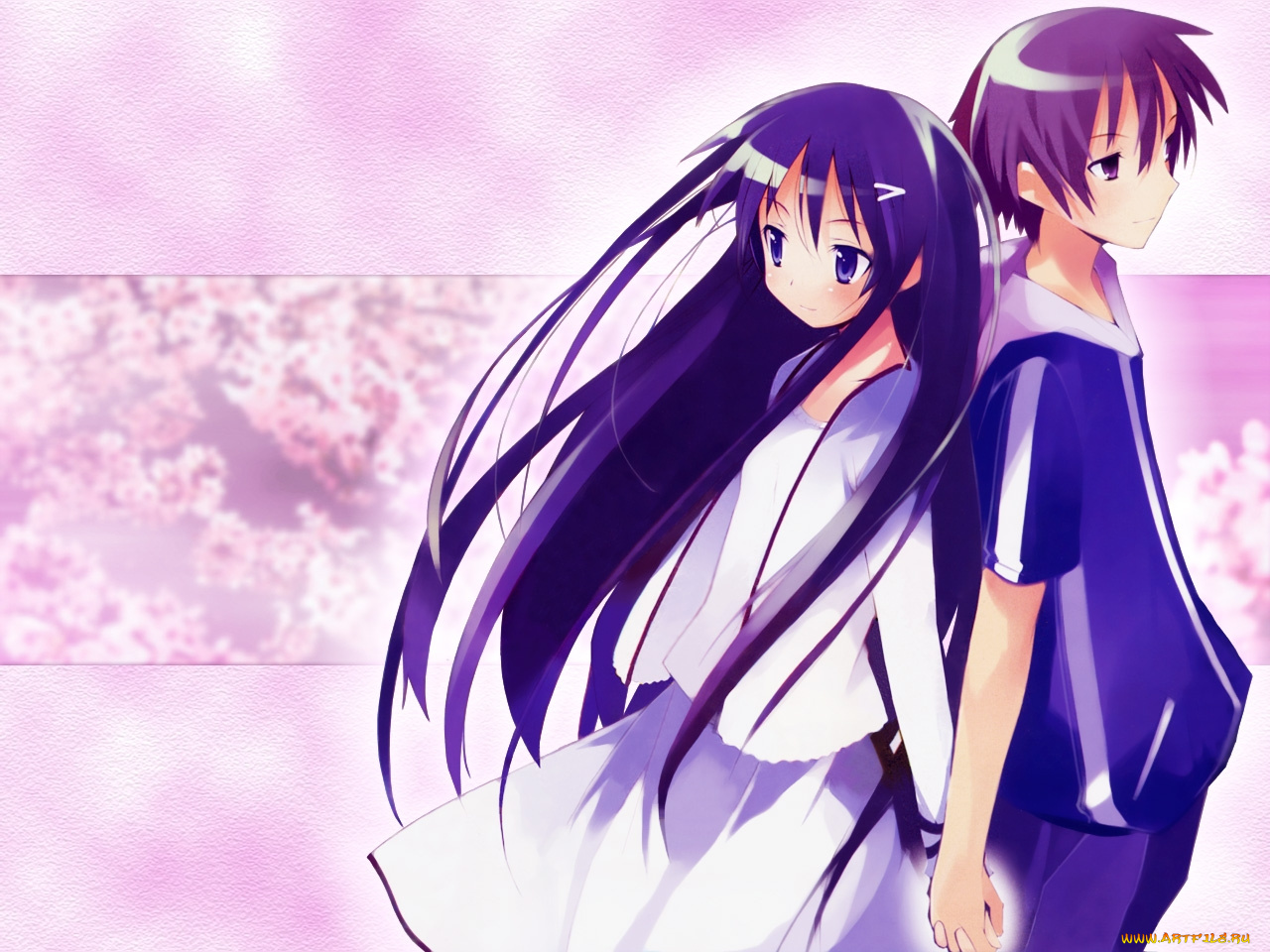 аниме, hanbun, no, tsuki, ga, noboru, sora