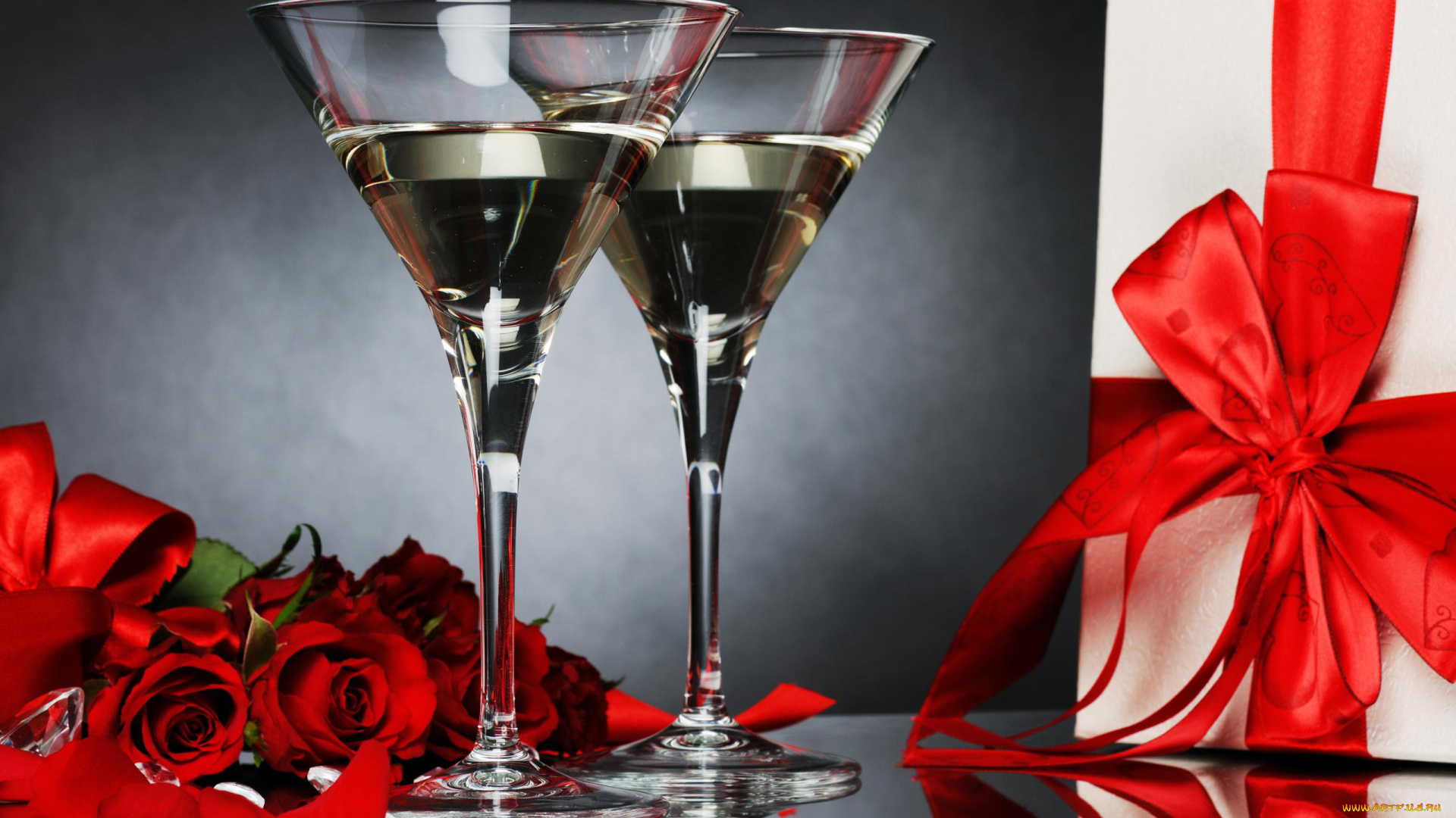 еда, напитки, розы, цветы, шампанское, подарок