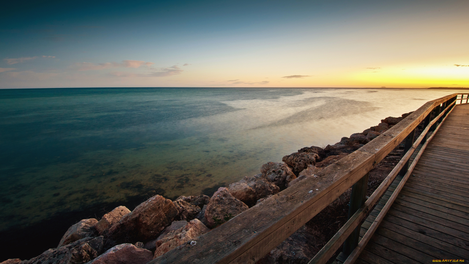 evening, in, stansbury, south, australia, природа, побережье, закат