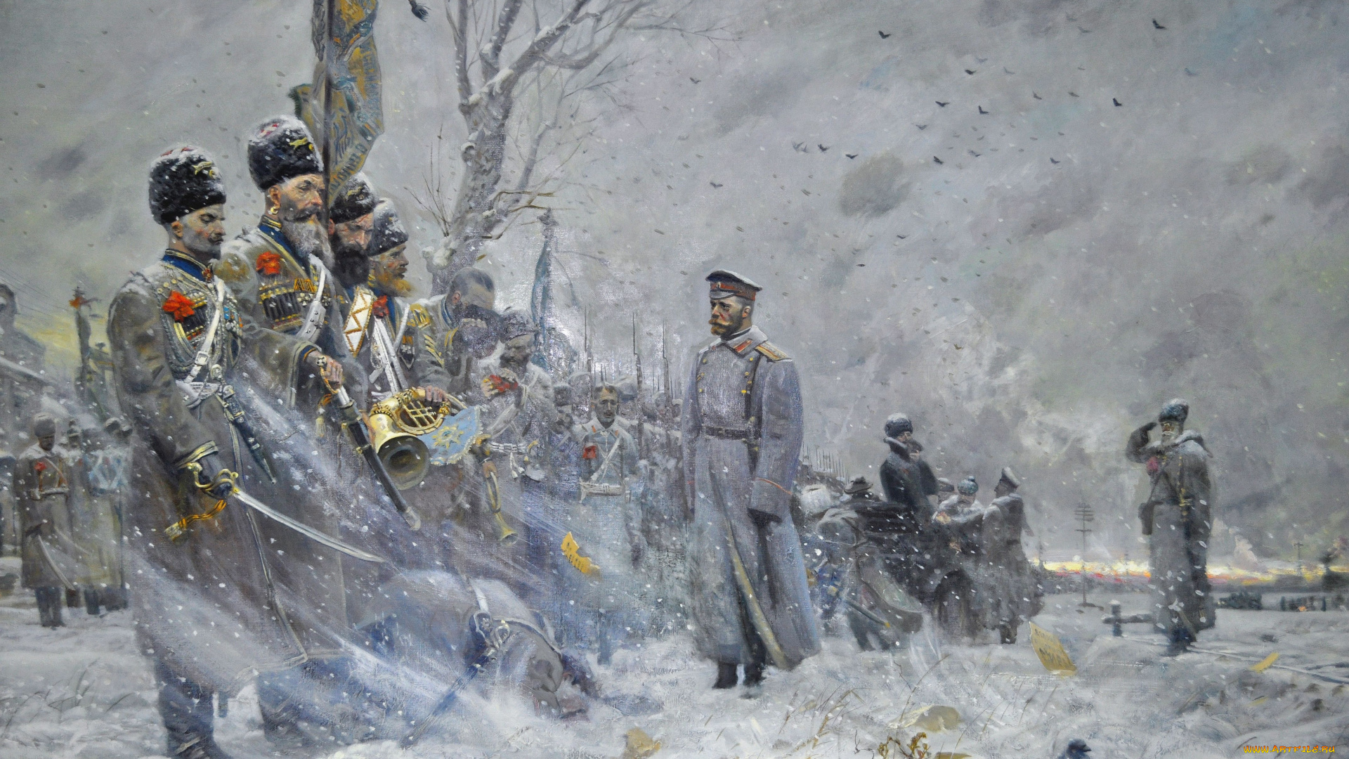павел, рыженко, прощание, конвоем, рисованные, император, николай, ii