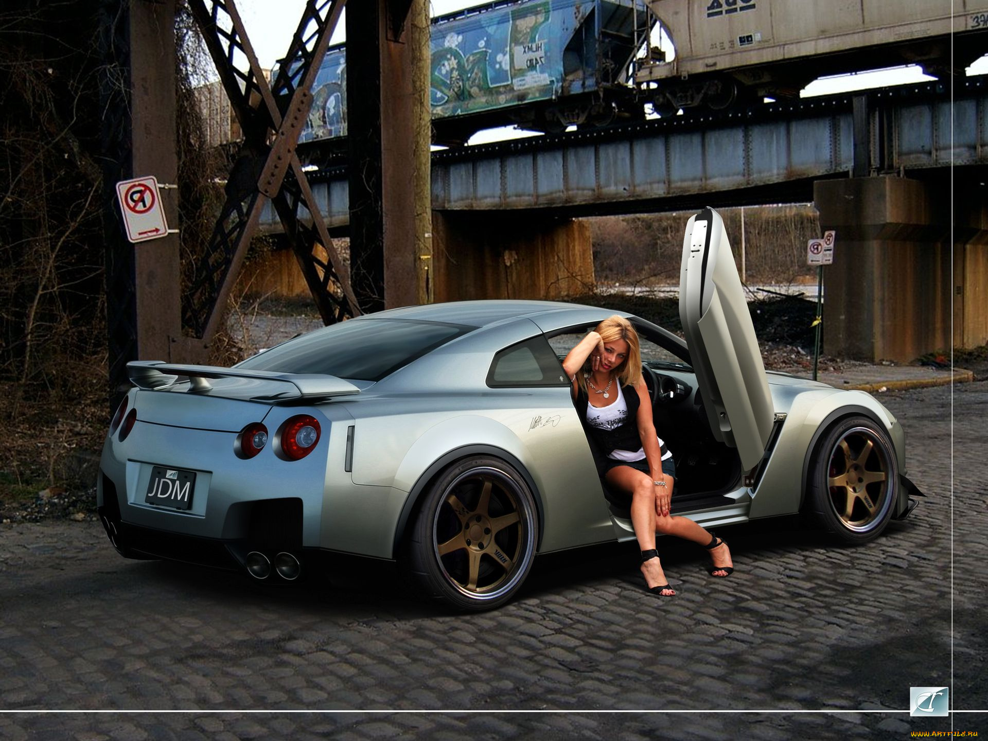 автомобили, авто, девушками, nissan